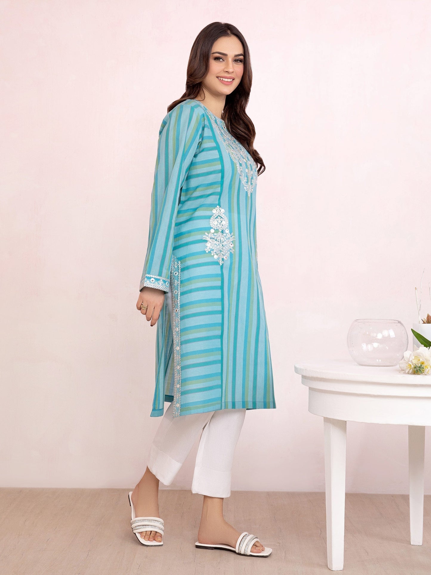 Yarn Dyed Shirt-Embroidered (Pret)