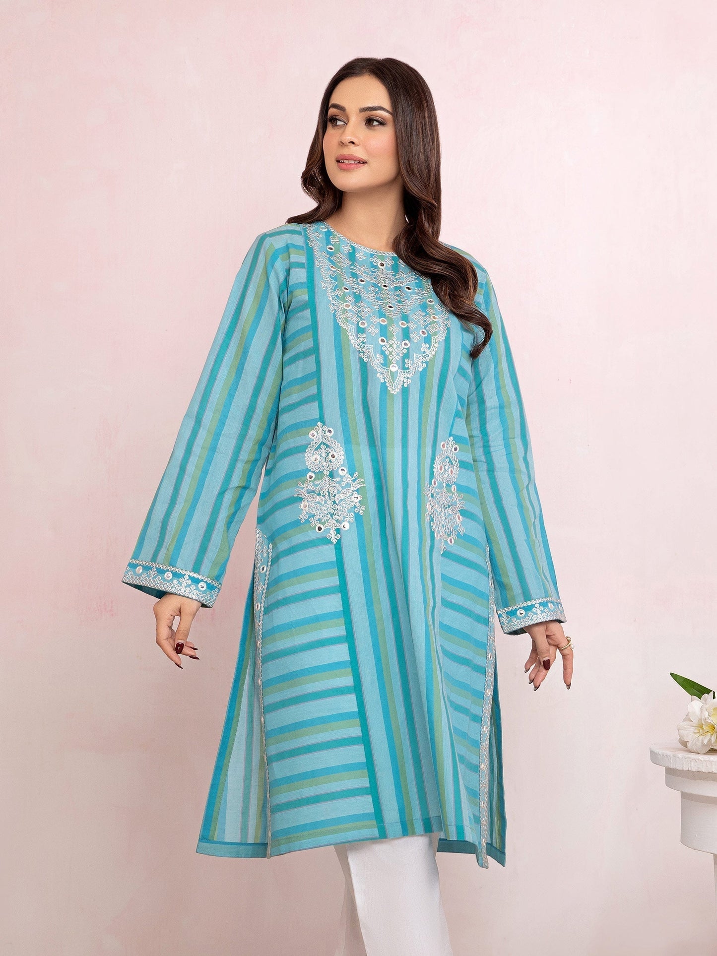 Yarn Dyed Shirt-Embroidered (Pret)