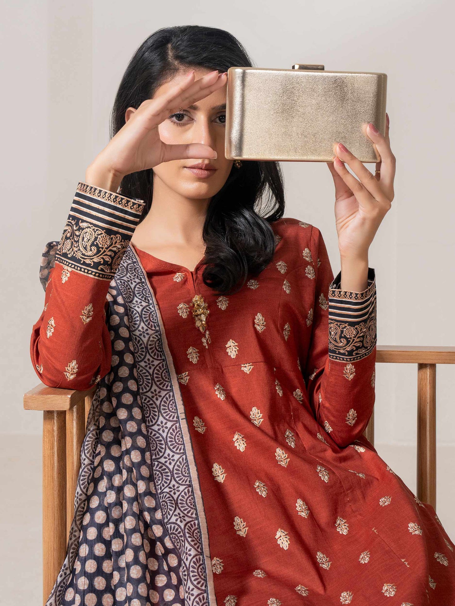 3 Piece Lawn Suit-Paste Print (Pret)