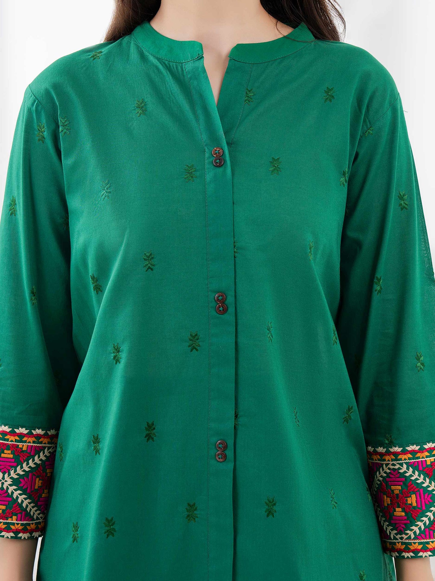 Cambric Shirt-Embroidered (Pret)