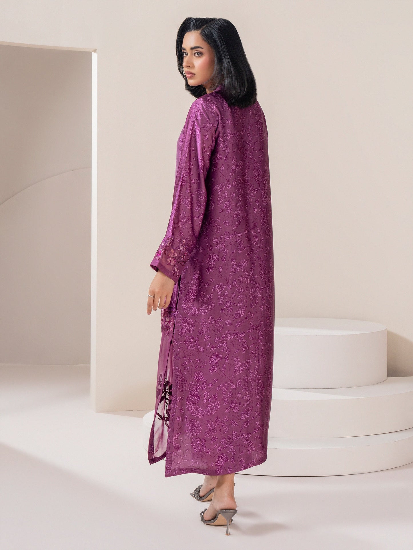 2 Piece Silk Suit-Embroidered (Pret)