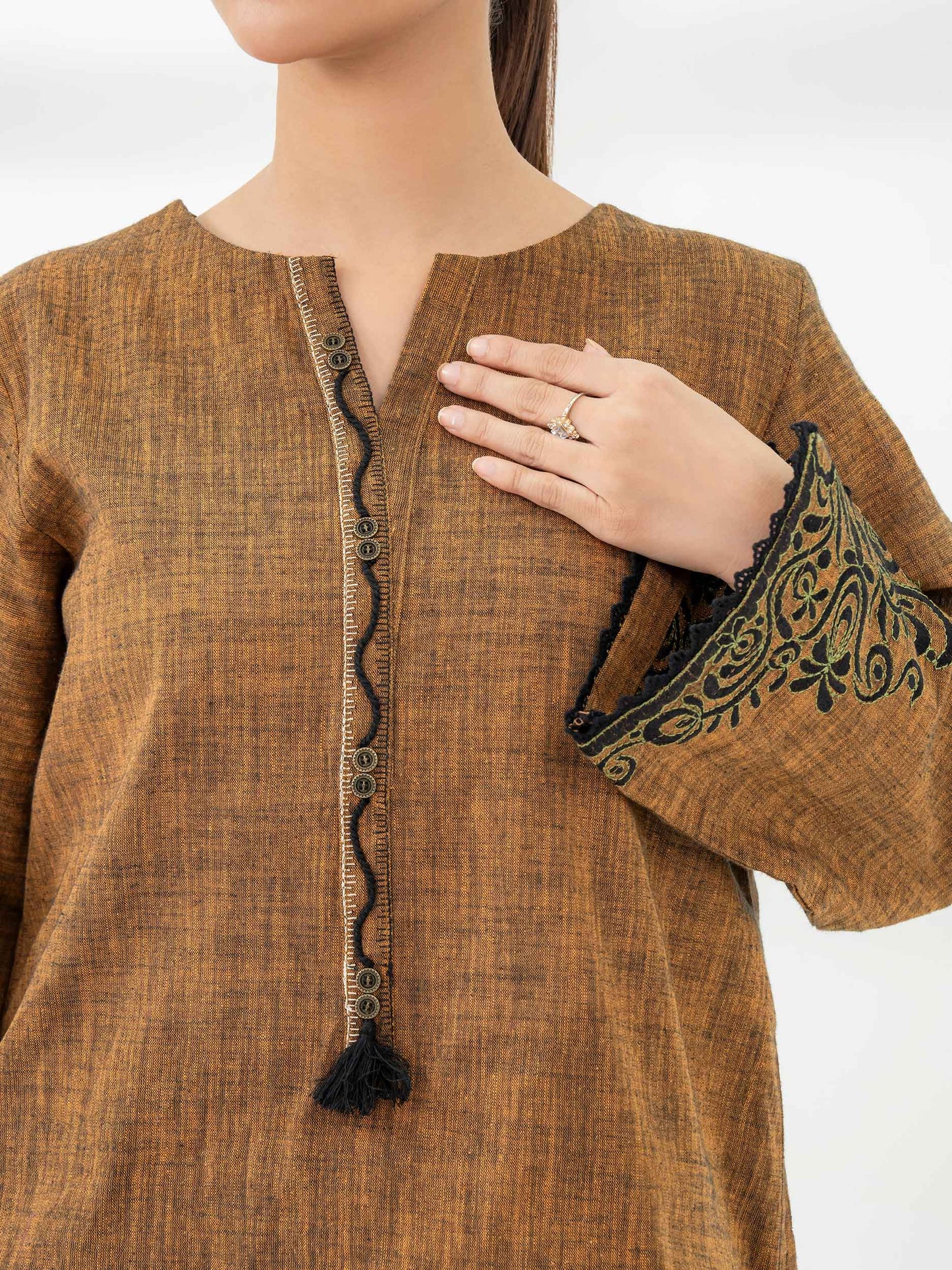 Yarn Dyed Shirt-Embroidered (Pret)