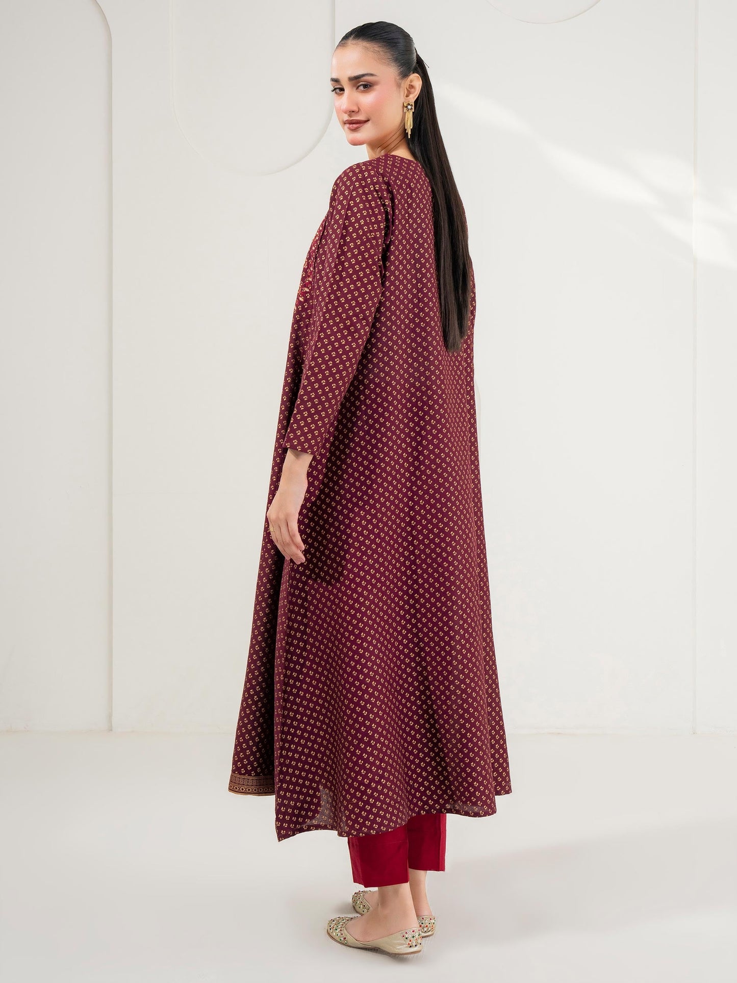 Khaddar Frock-Embroidered (Pret)