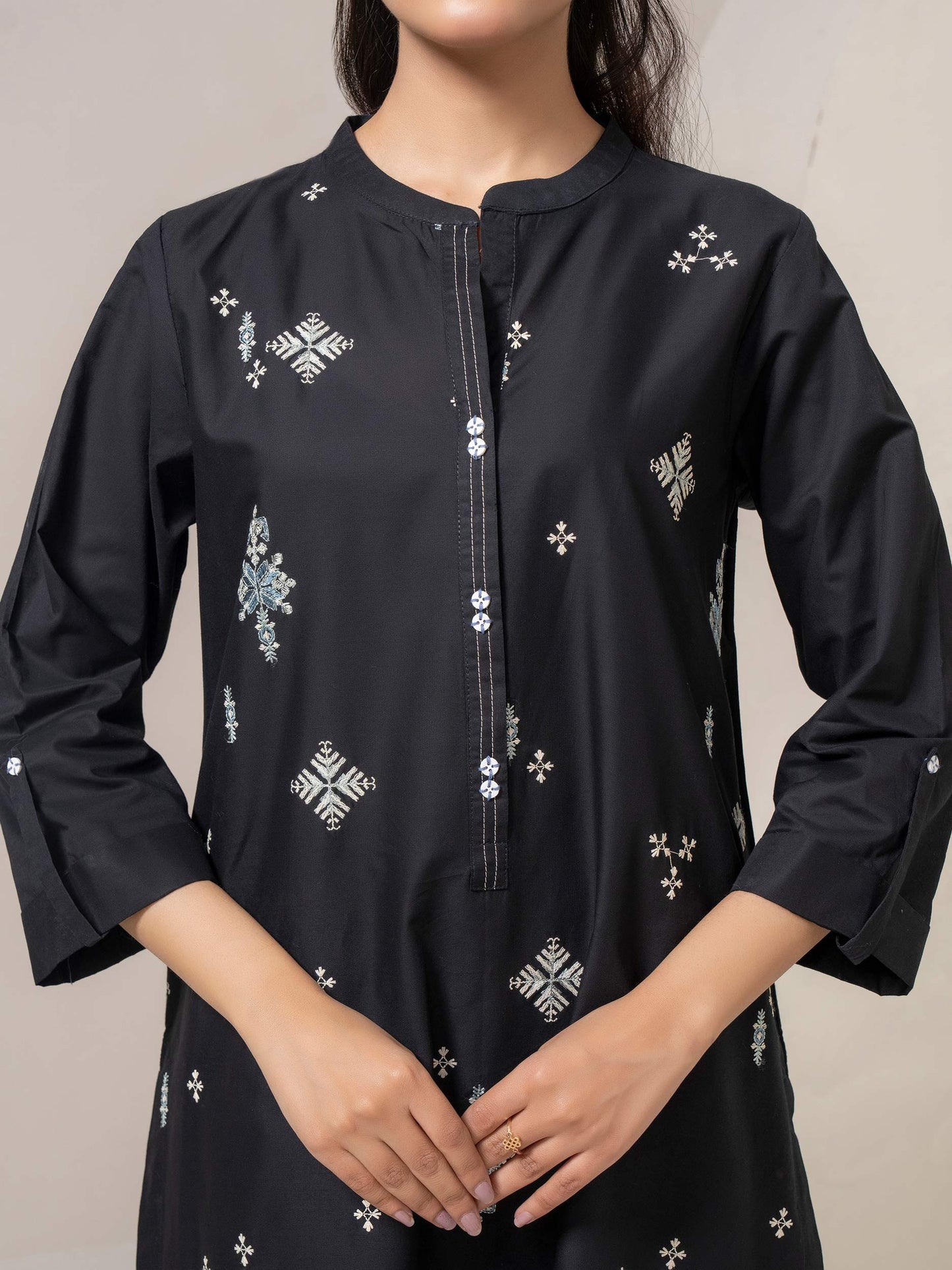 Cambric Shirt-Embroidered (Pret)