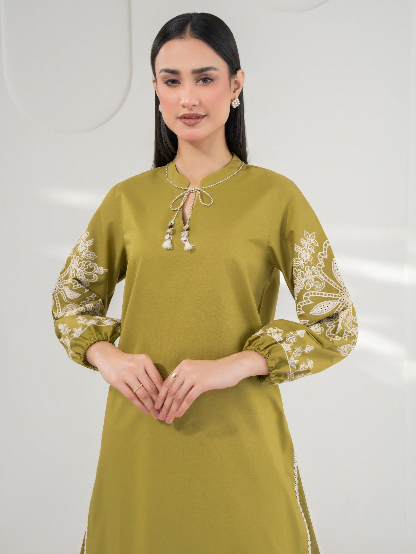 Cambric Shirt-Embroidered (Pret)