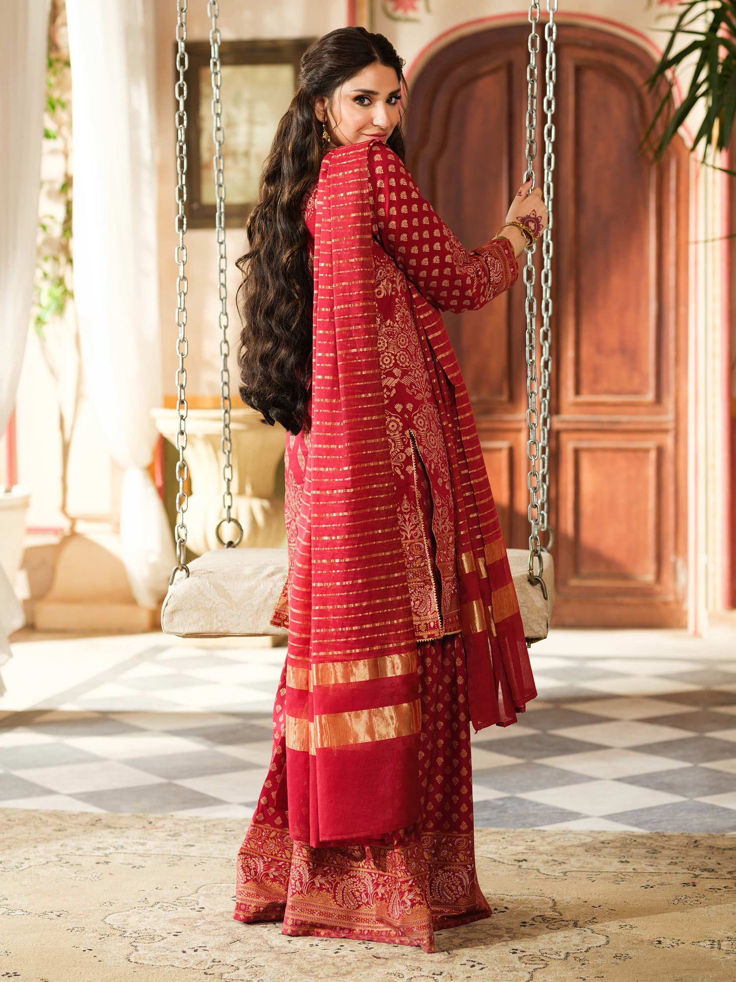 3 Piece Lawn Suit-Paste Print (Pret)