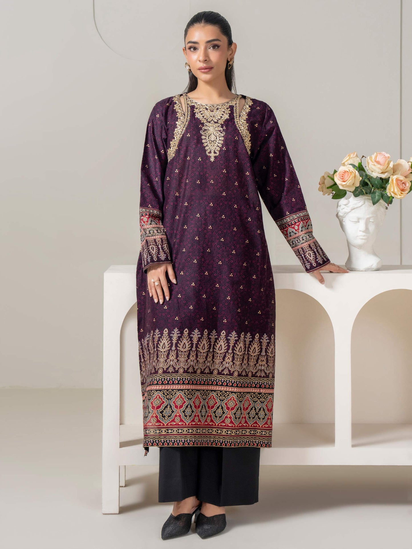 Lawn Pishwas-Paste Print (Pret)