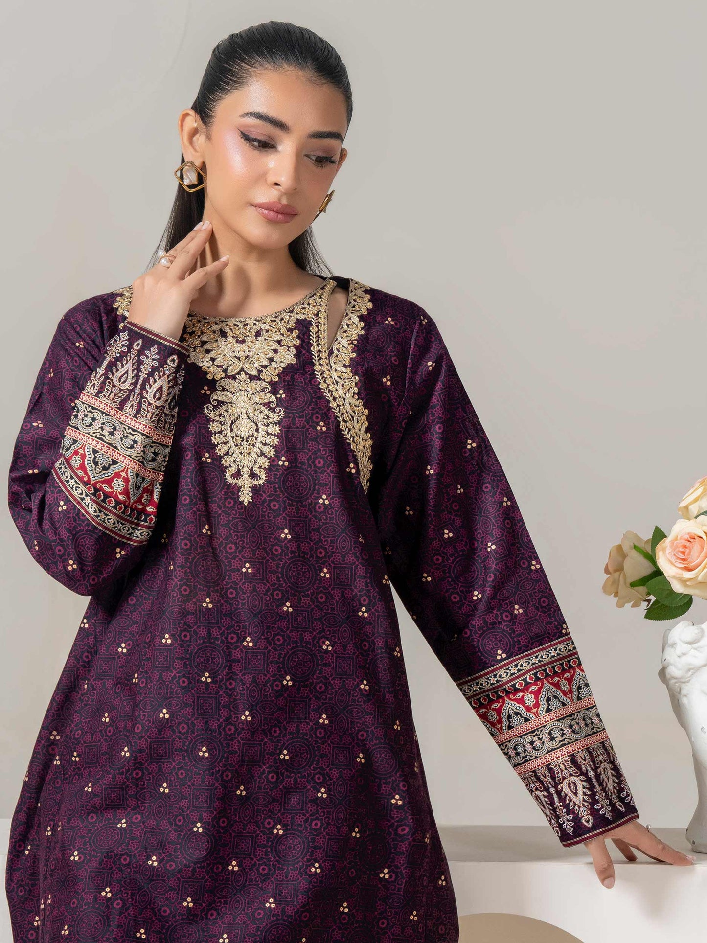 Lawn Pishwas-Paste Print (Pret)