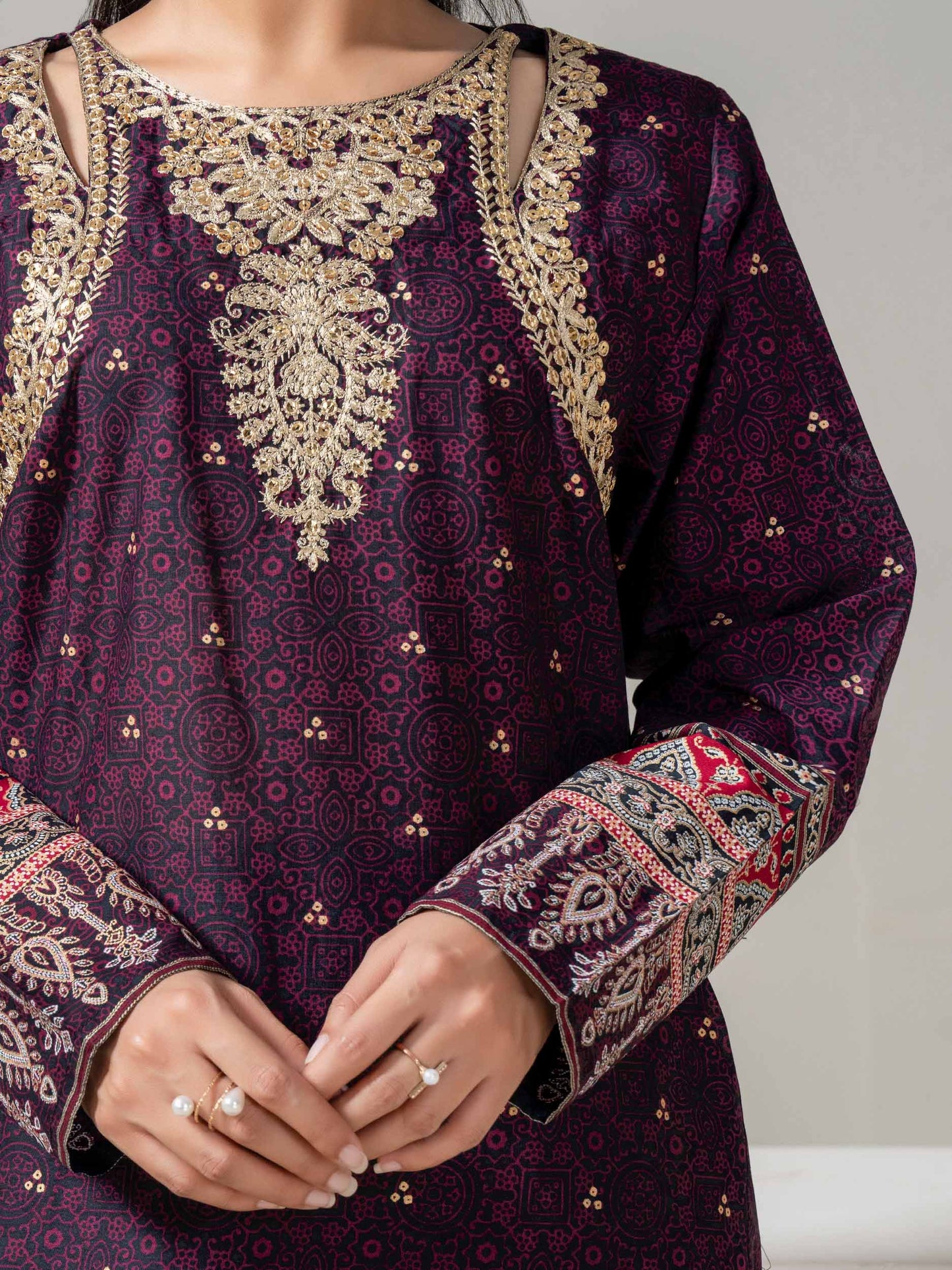 Lawn Pishwas-Paste Print (Pret)