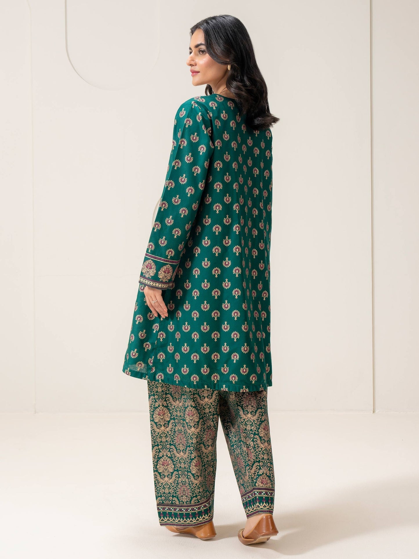 2 Piece Cambric Suit-Embroidered (Pret)