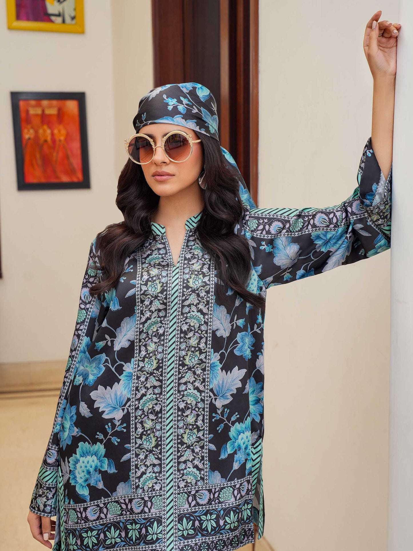 Silk Co-ord Set-Printed (Pret)