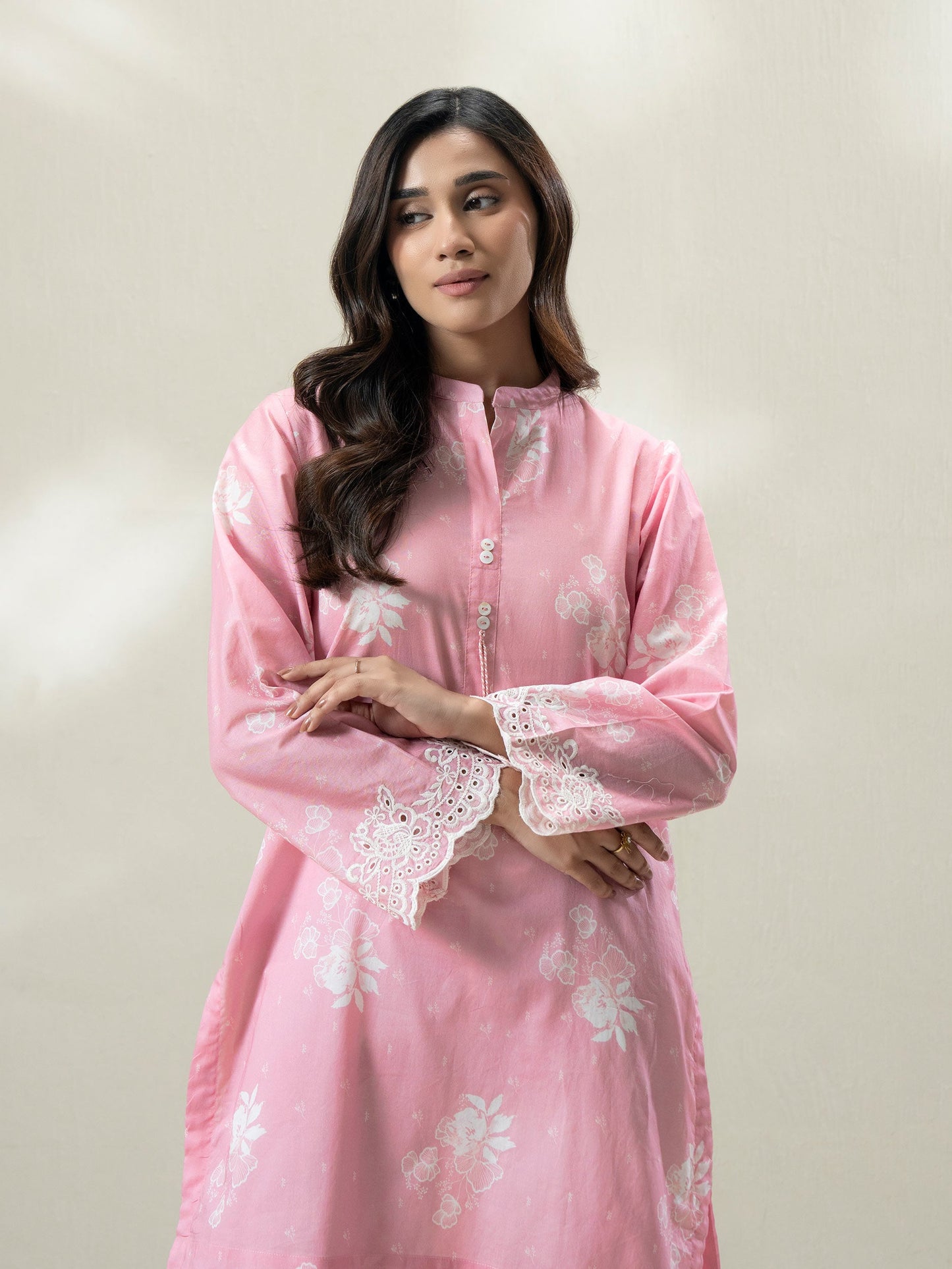 2-Piece Cambric Suit-Embroidered (Pret)