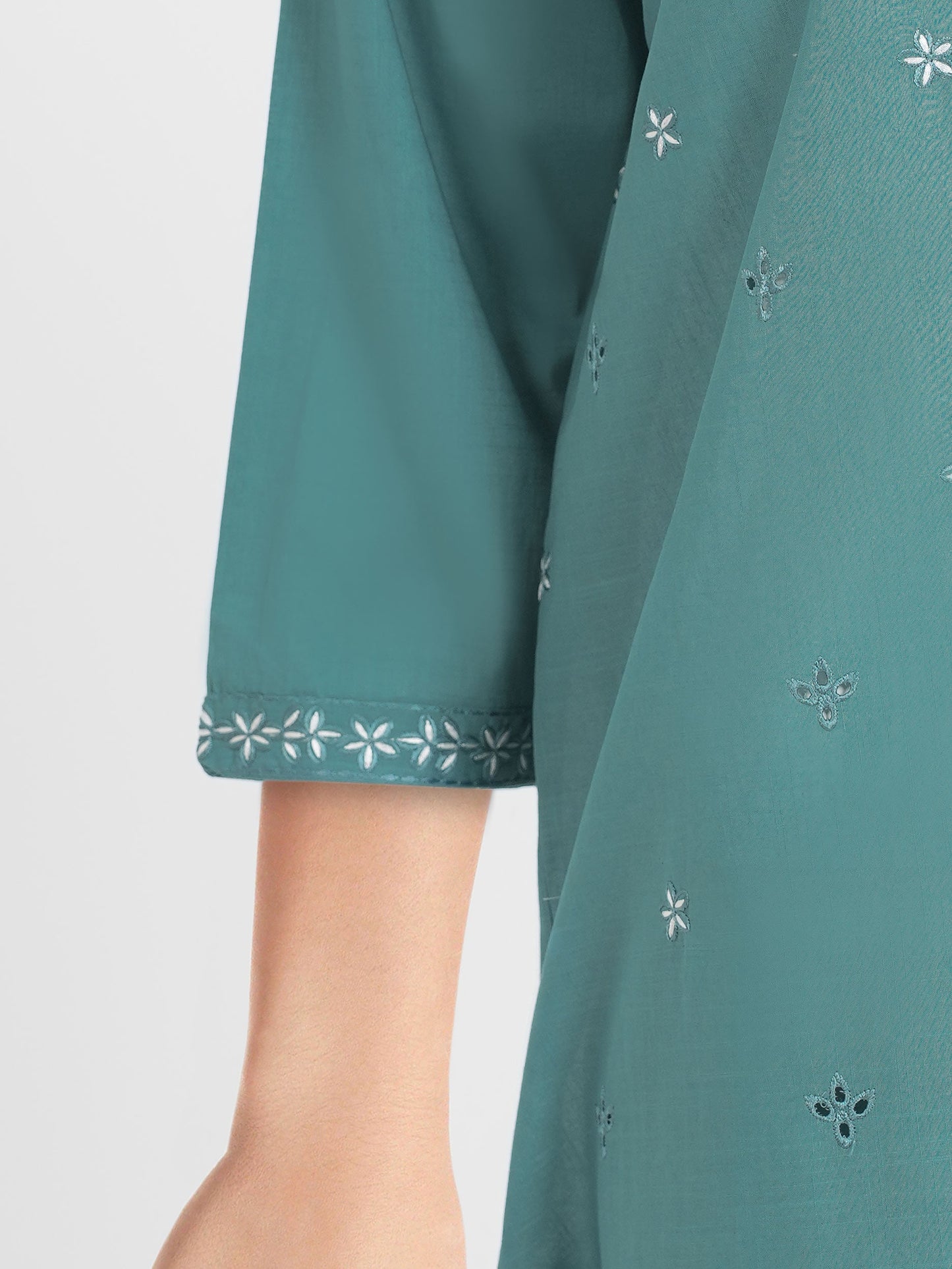 2 Piece Lawn Slub Suit- Embroidered (Pret)