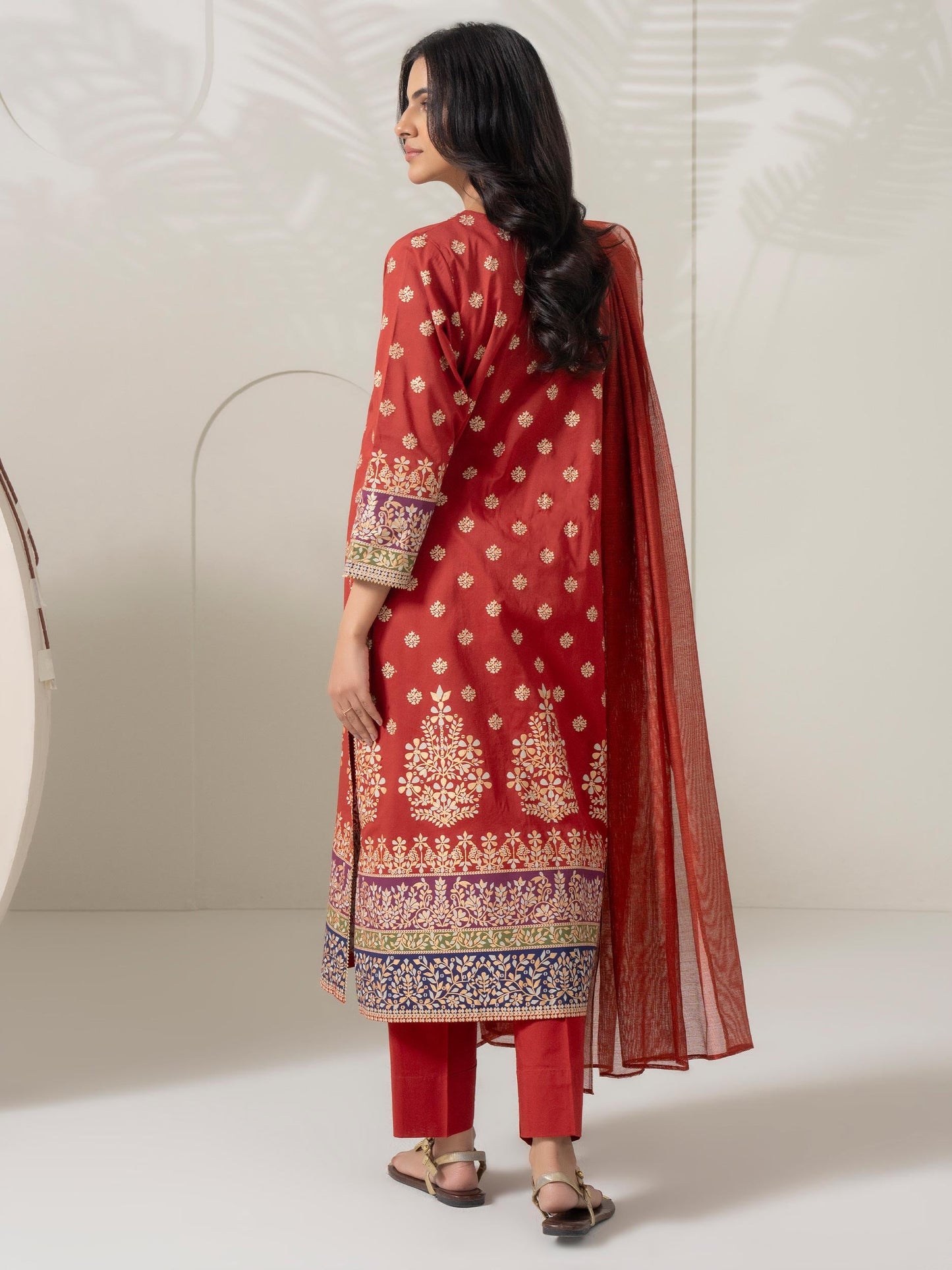 3 Piece Lawn Suit-Paste Print (Pret)