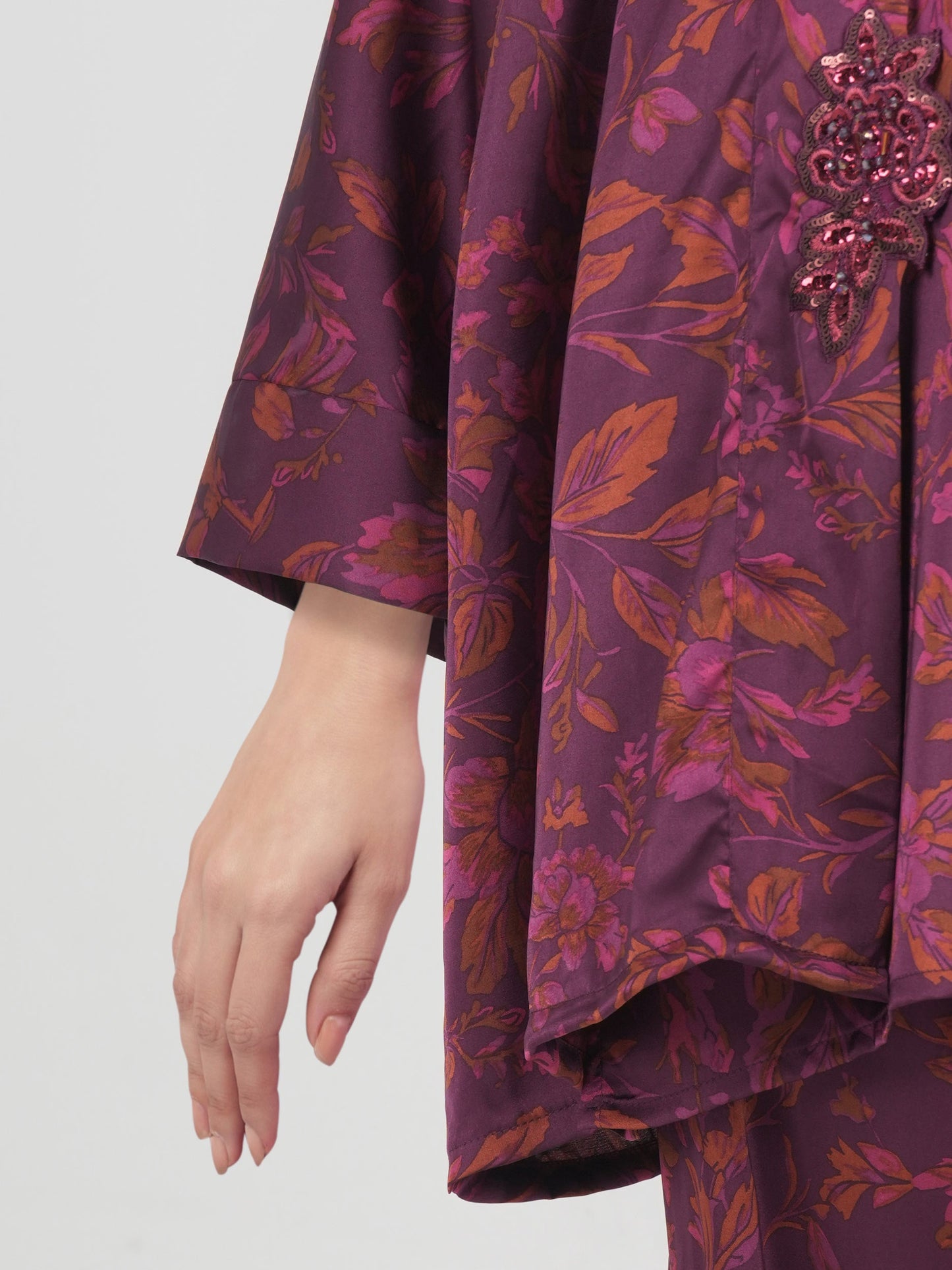 Silk Co-ord Set- Embroidered