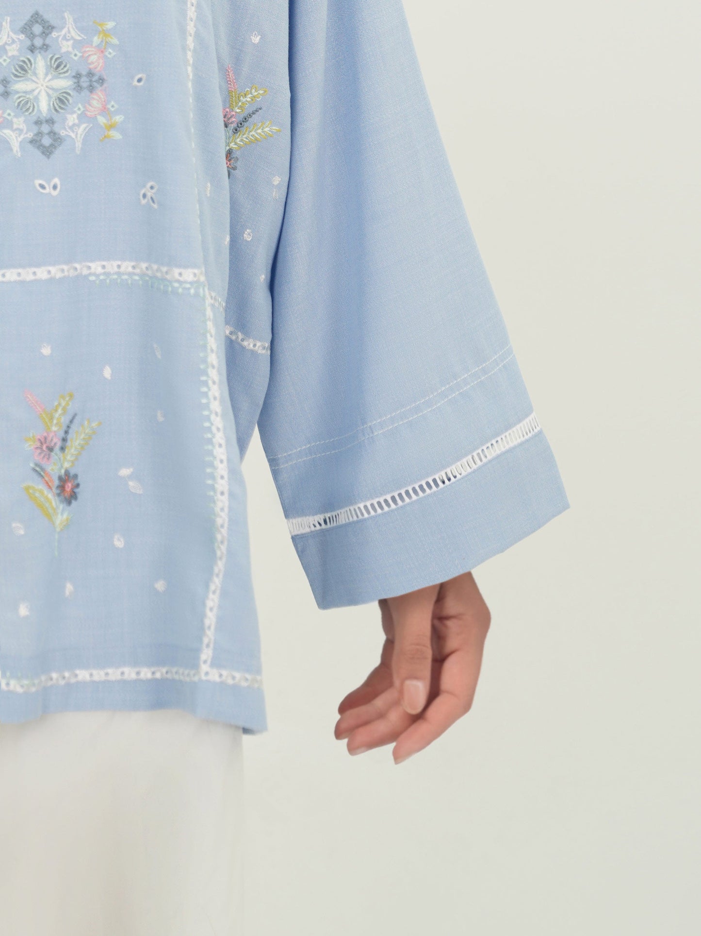 Yarn Dyed Kurti- Embroidered