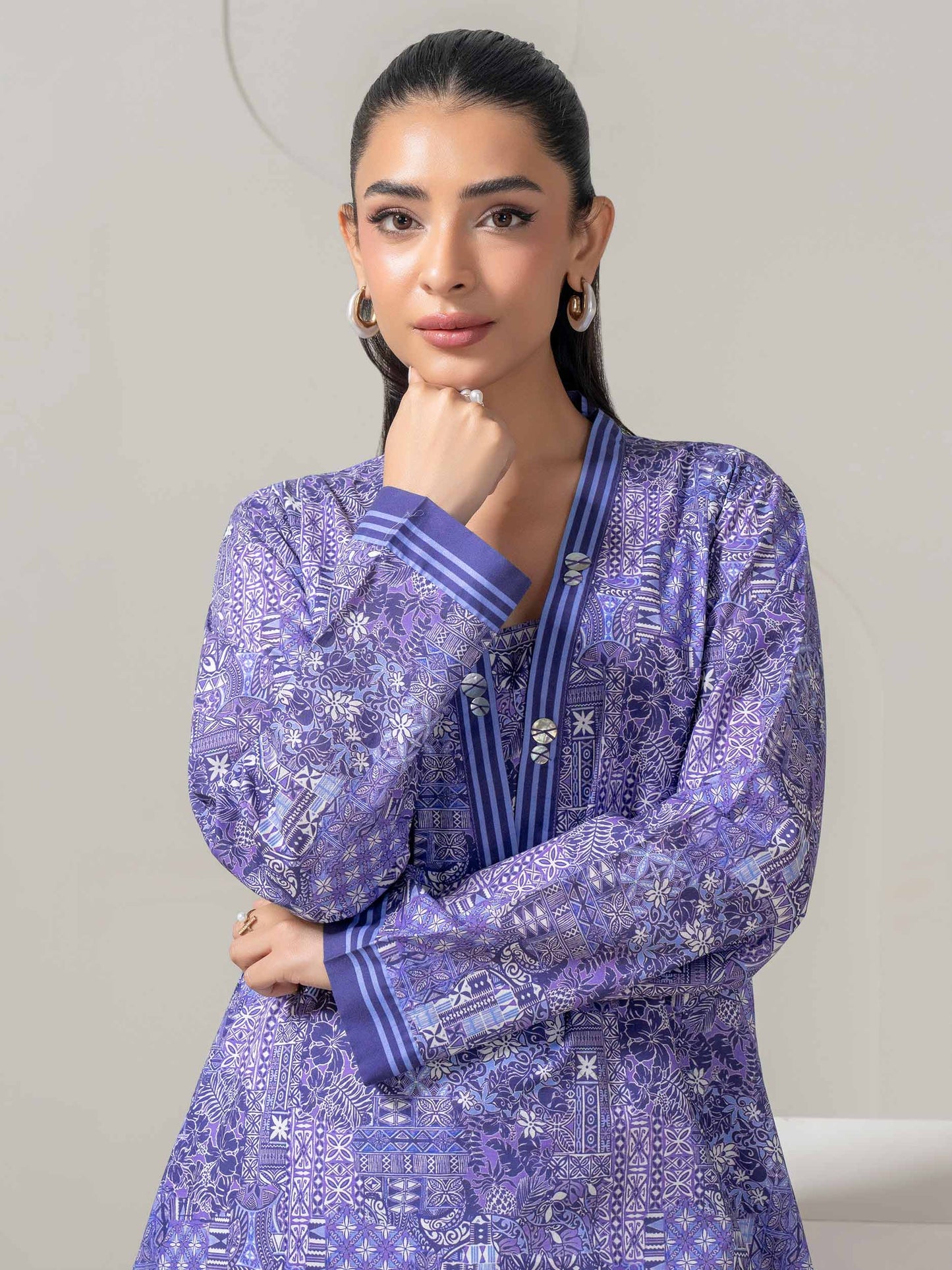 Lawn Shirt-Printed (Pret)