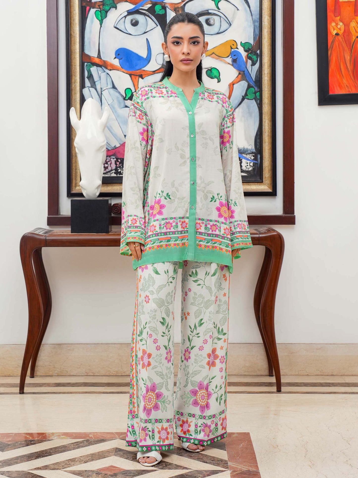 Viscose Co-ord Set-Printed (Pret)