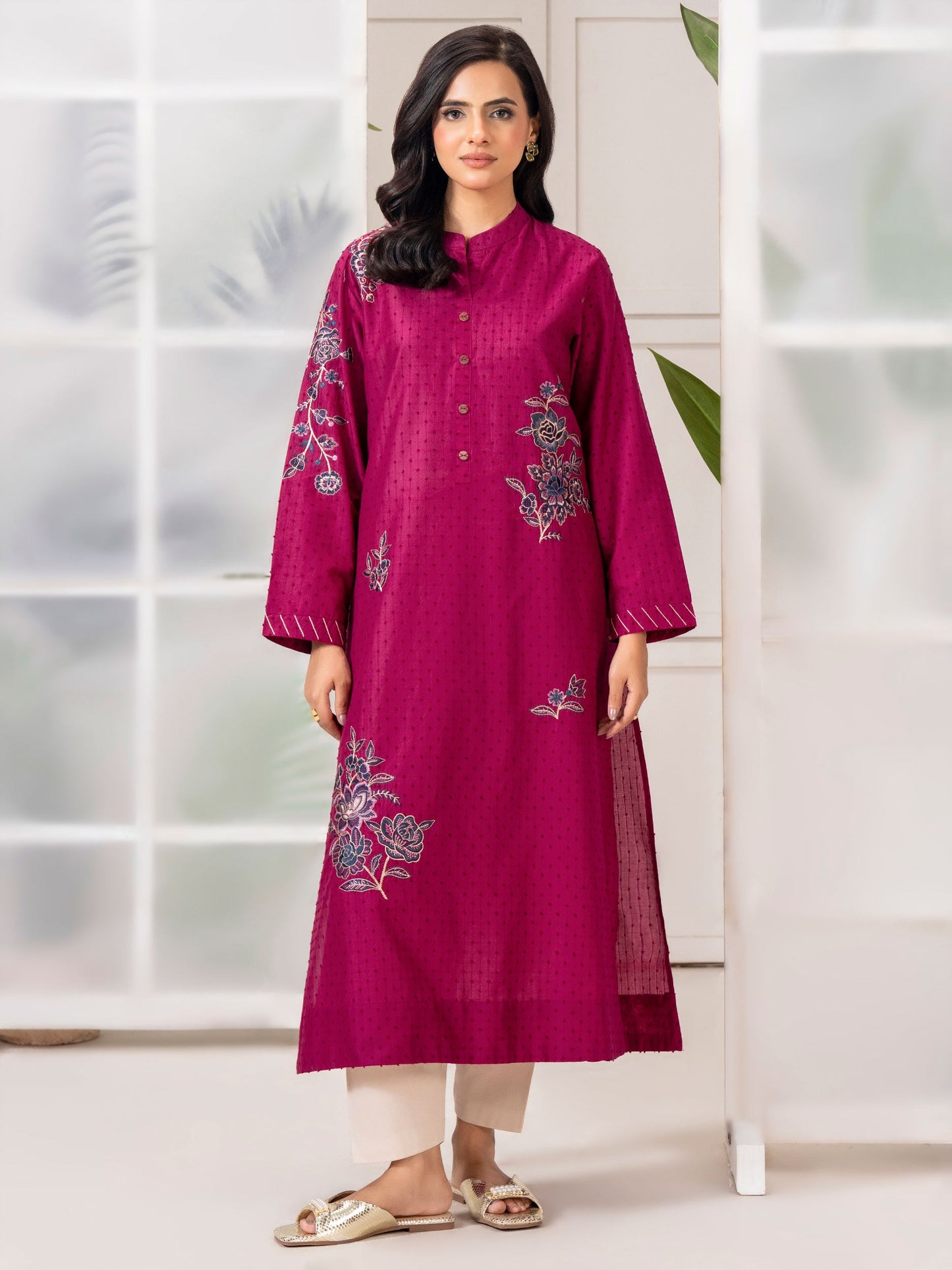 Lawn Shirt-Embroidered (Pret)