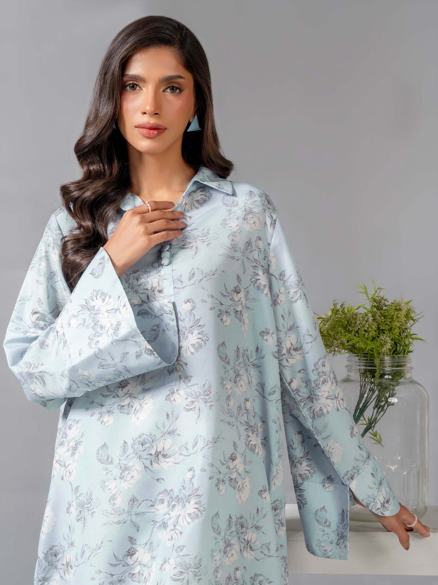 Lawn Shirt-Printed (Pret)