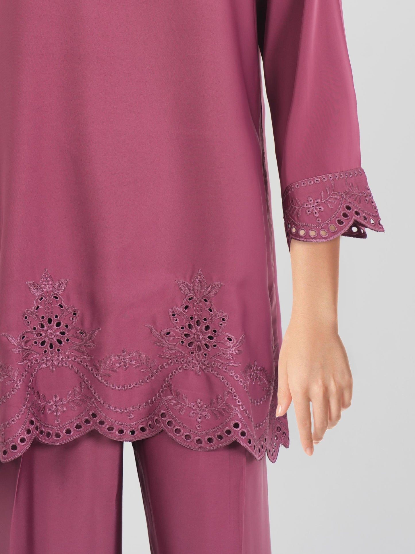 Premium Silk Co-ord Set- Embroidered