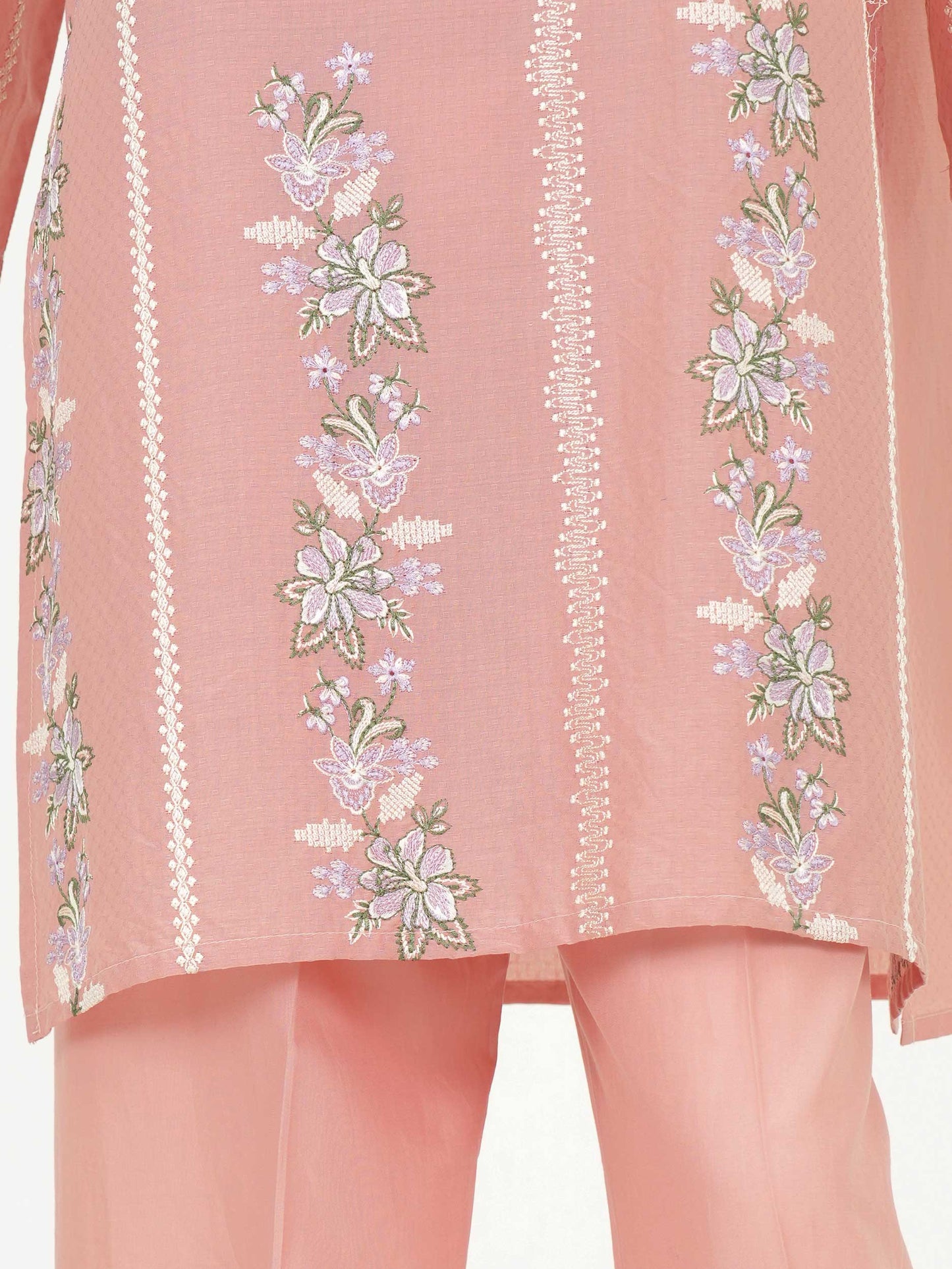 3 Piece Dobby Suit- Embroidered (Pret)
