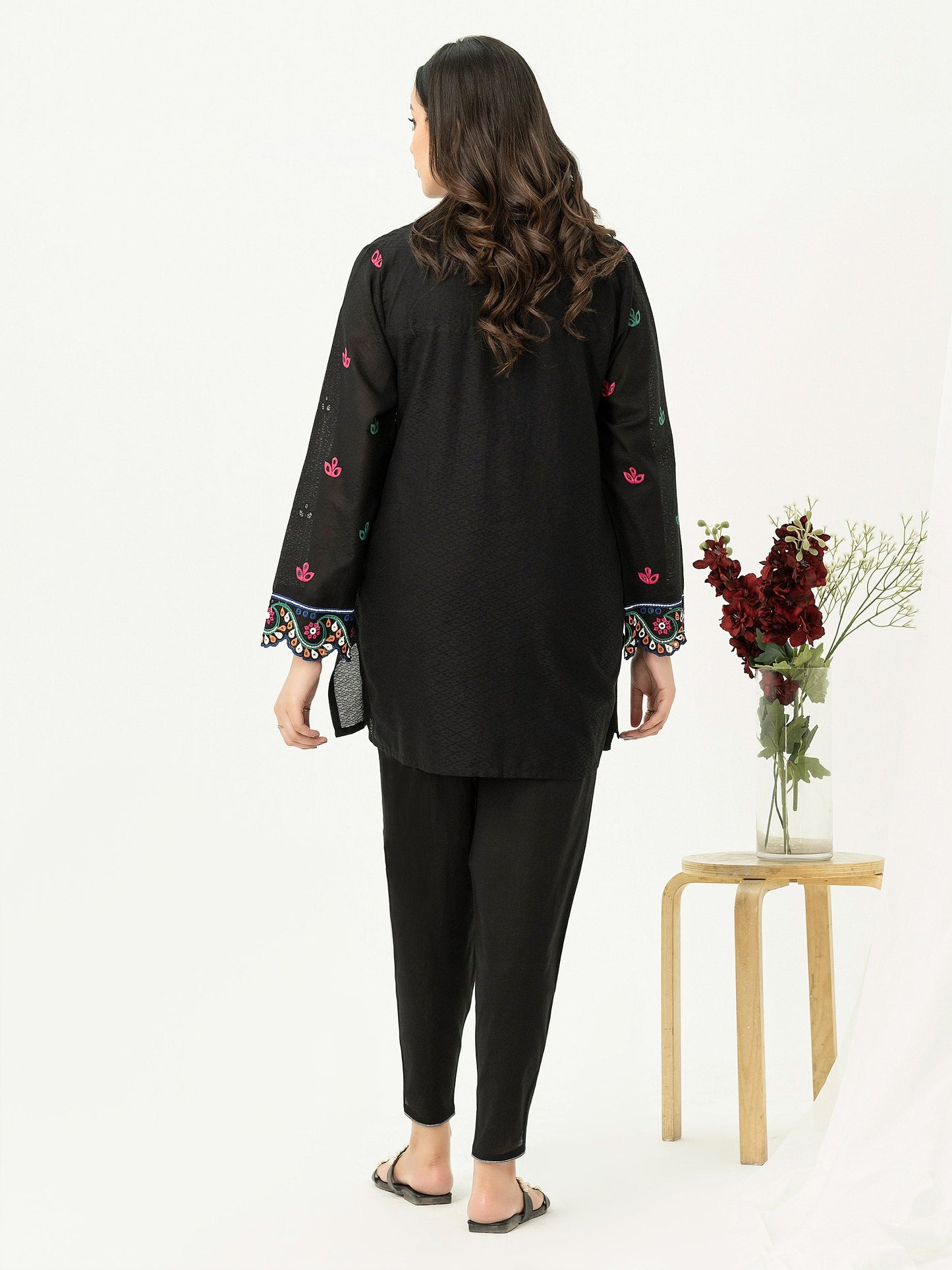 Textured Lawn Kurti -Embroidered (Pret)