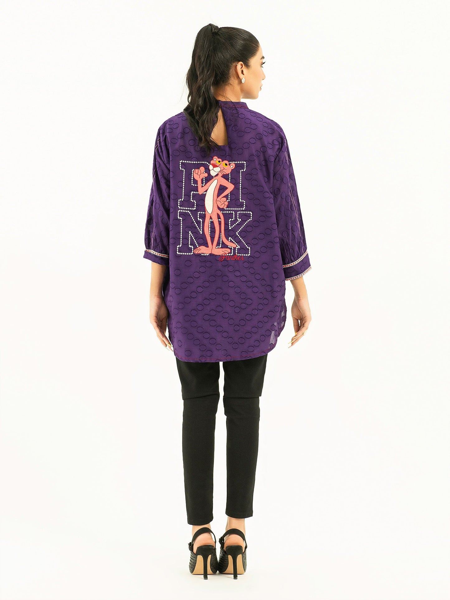 Jacquard Top-Embroidered