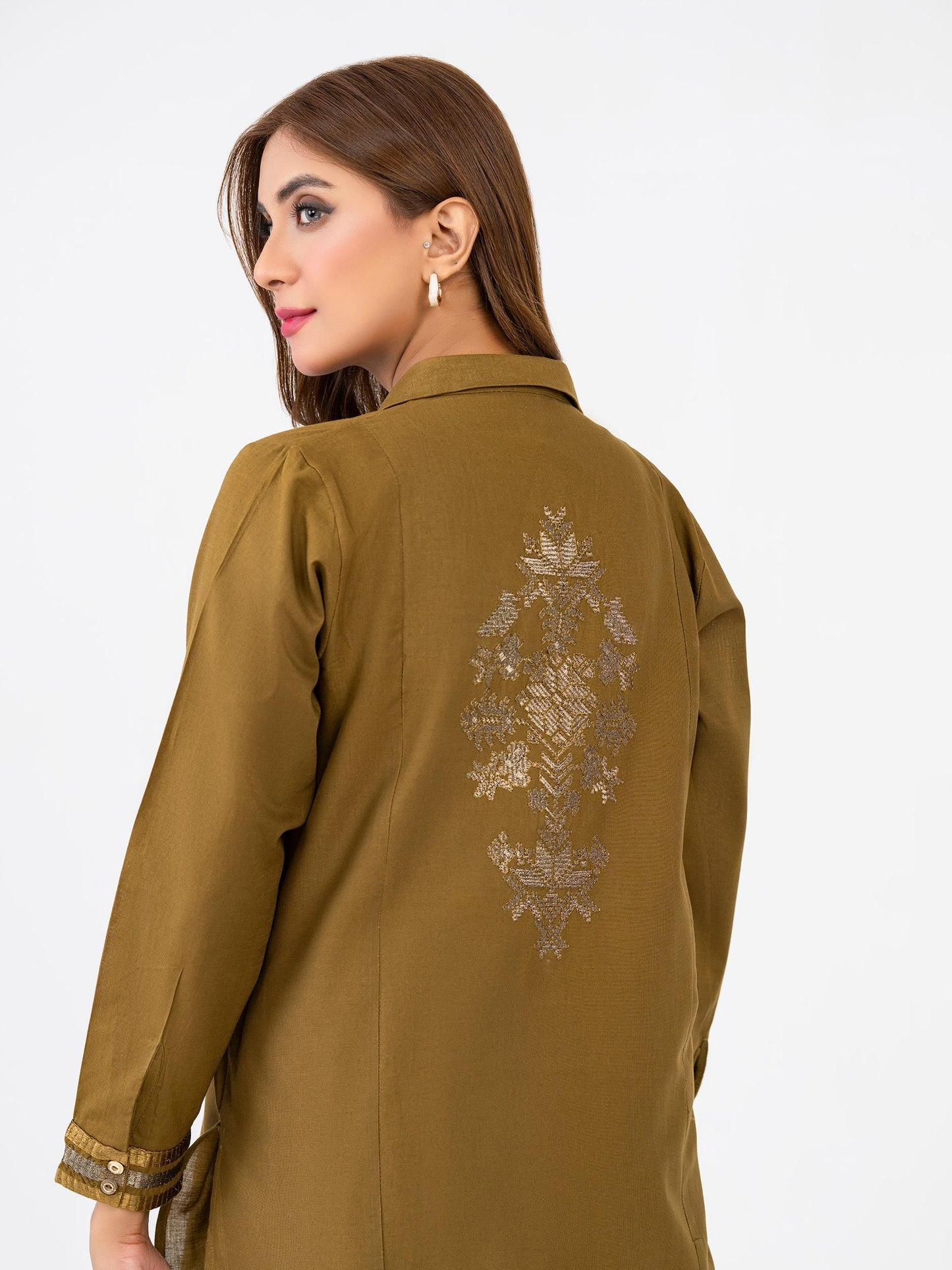 Khaddar Shirt-Embroidered(Pret)