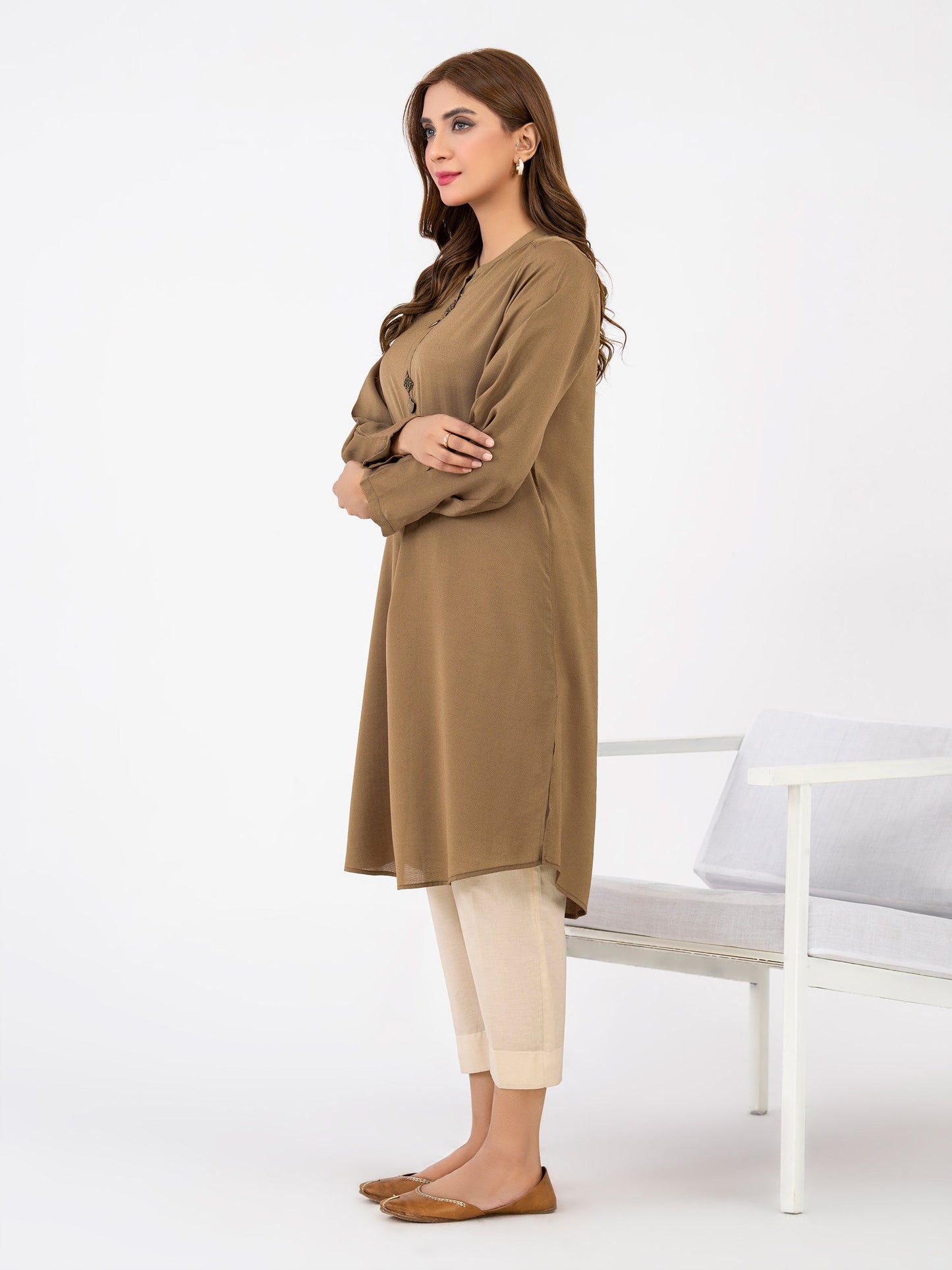 Self Jacquard Shirt-Dyed(Pret)