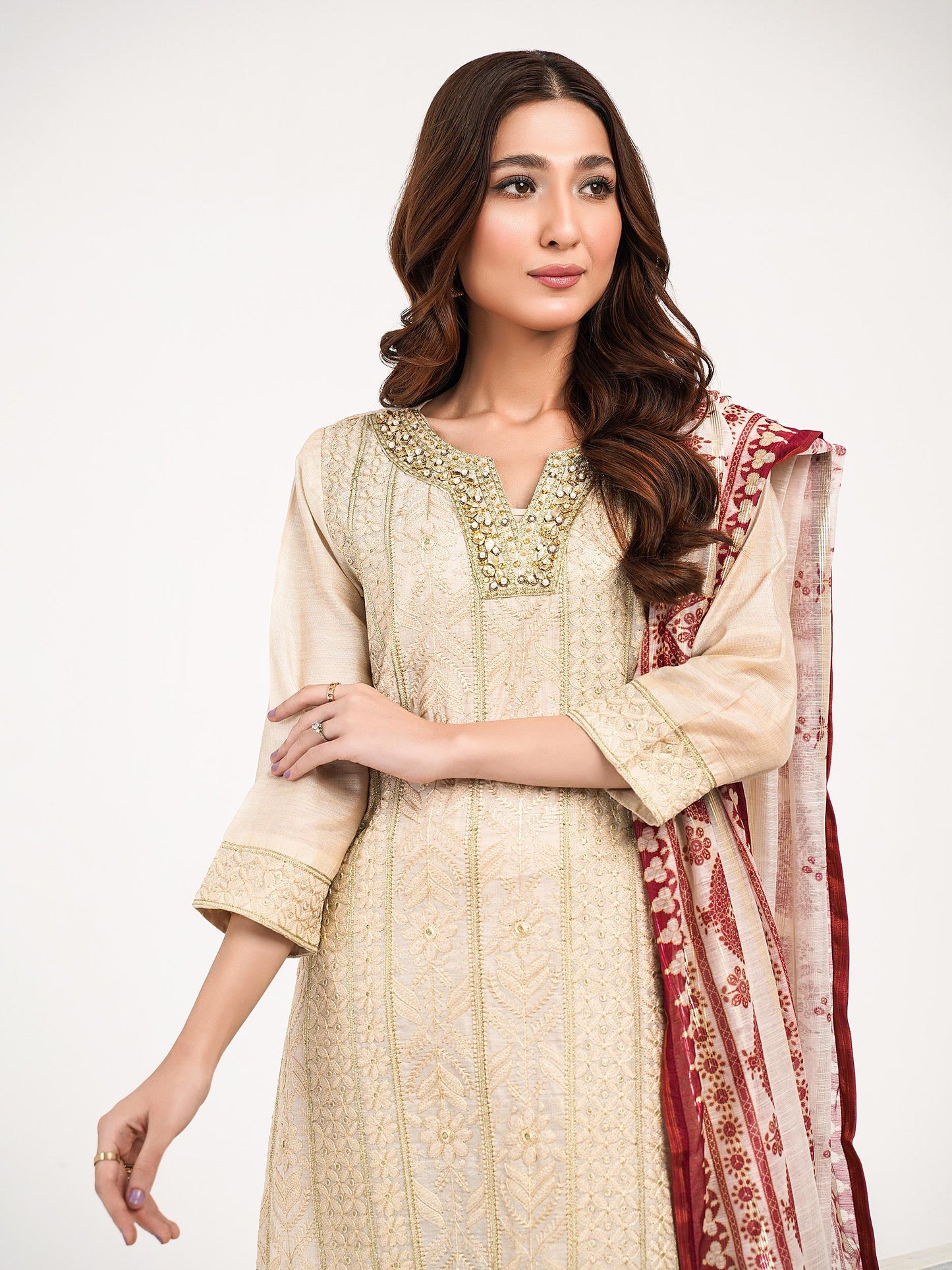 3 Piece Missouri Suit-Embroidered (Pret)