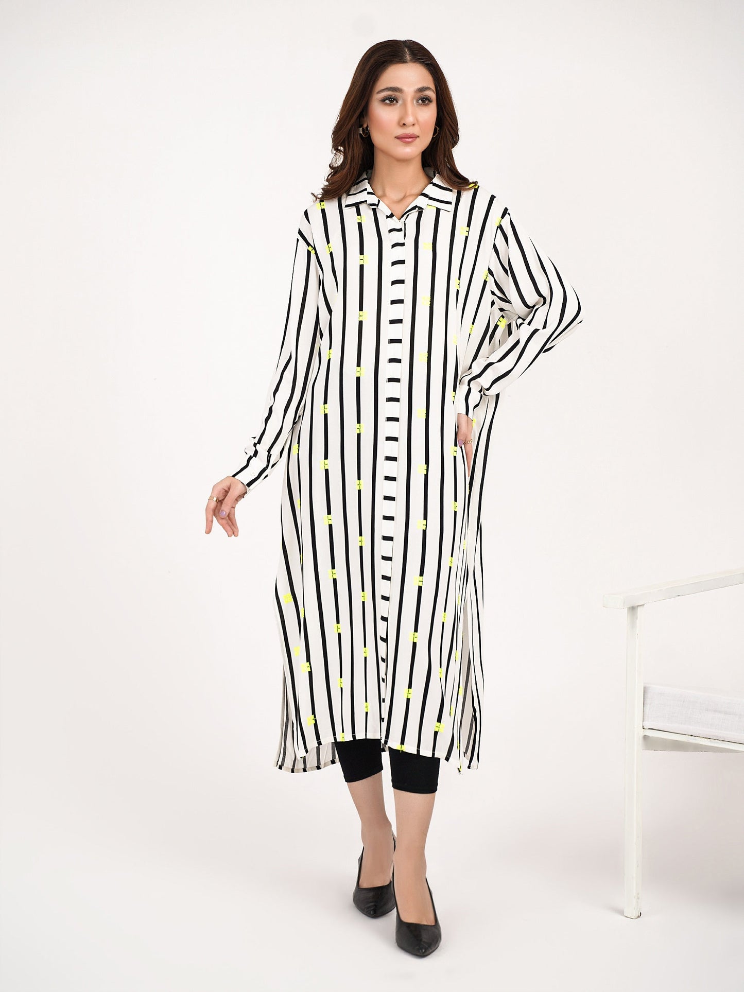 Chiffon Shirt-Printed(Pret)