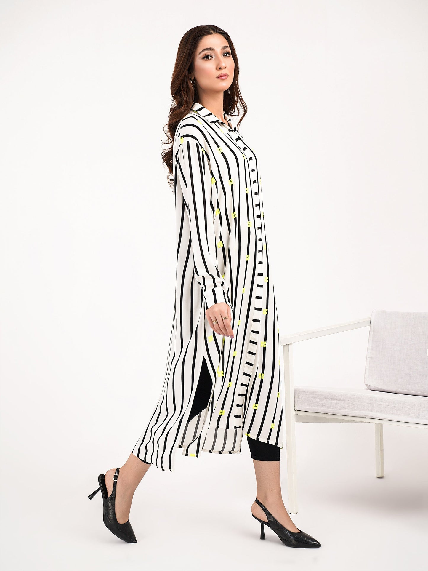 Chiffon Shirt-Printed(Pret)