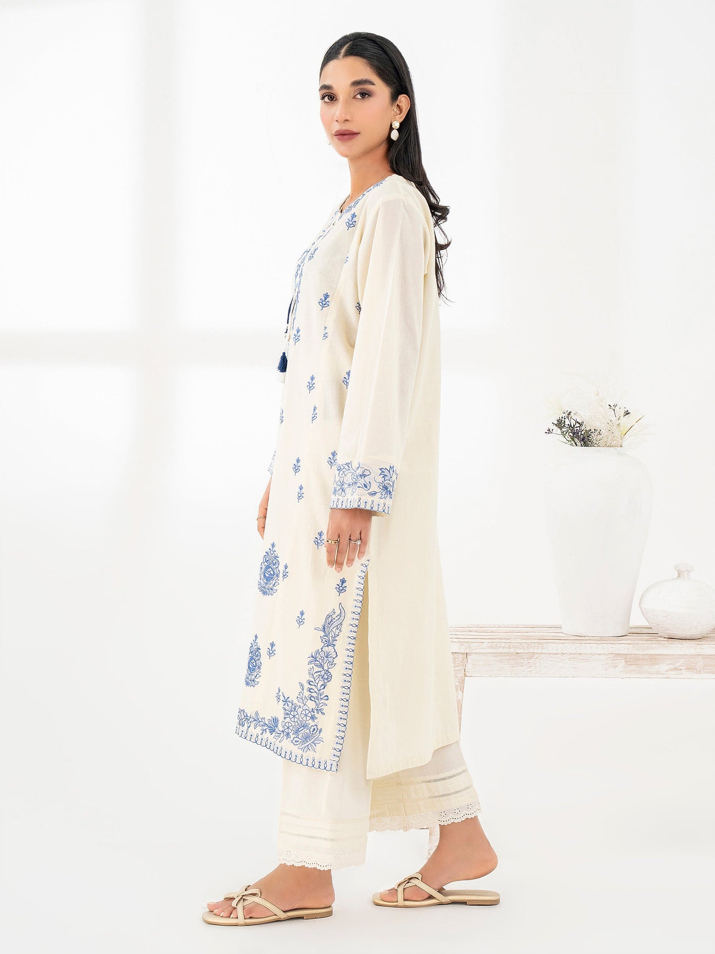 Cambric Shirt-Embroidered (Pret)