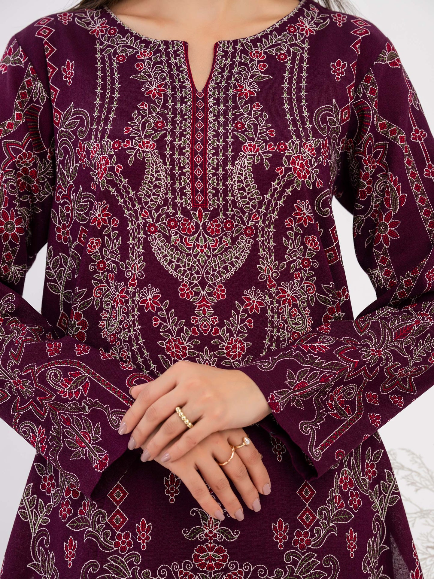 2 Piece Khaddar Suit-Printed (Pret)