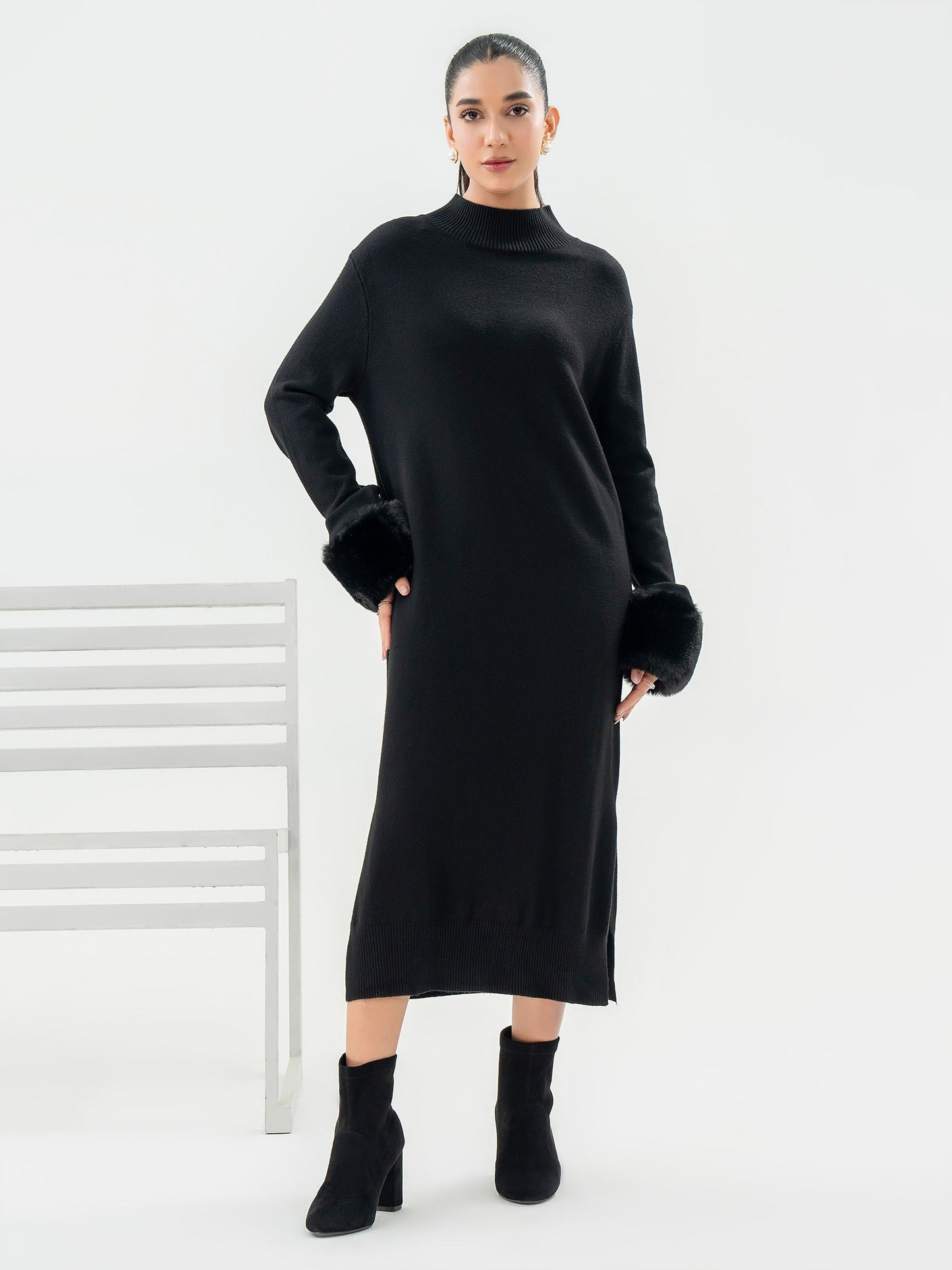 Dyed Woolen Dress