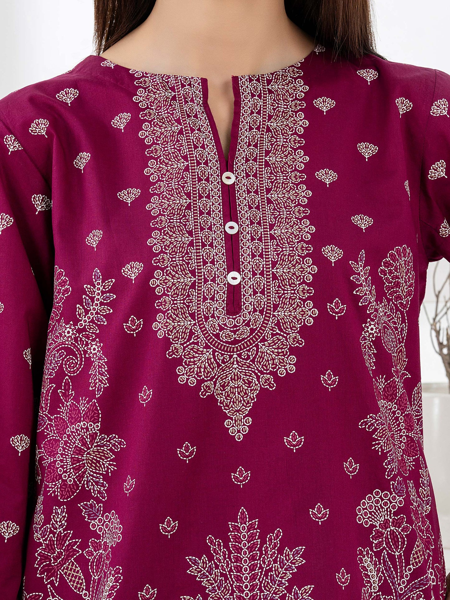 Lawn Kurti-Paste Print (Pret)