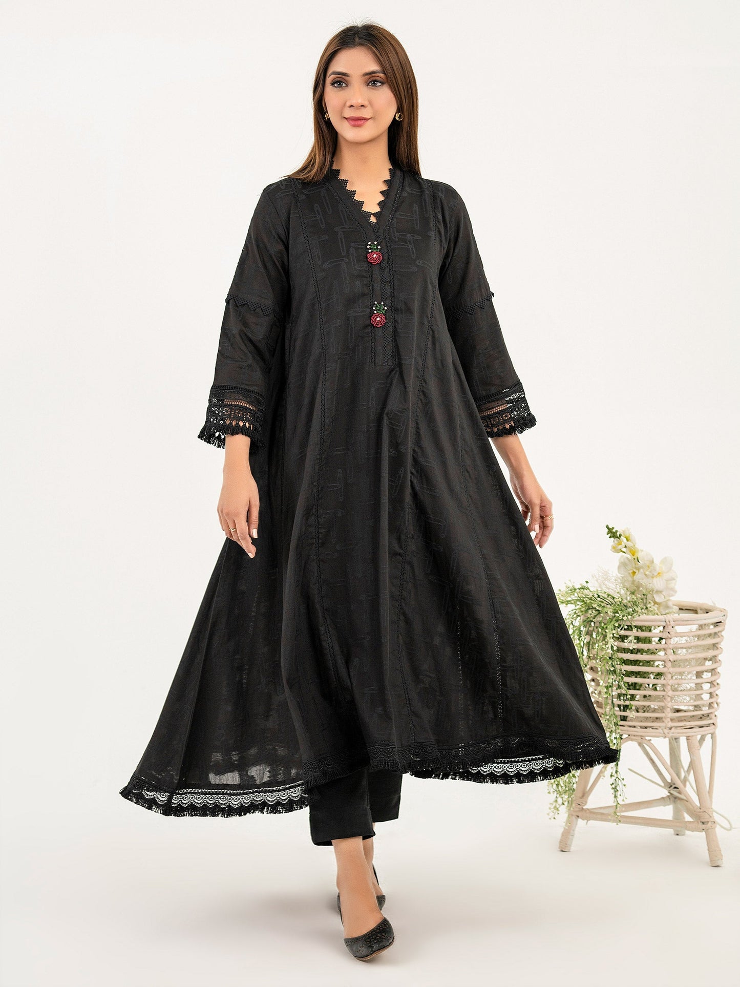 Jacquard Shirt-Embroidered (Pret)
