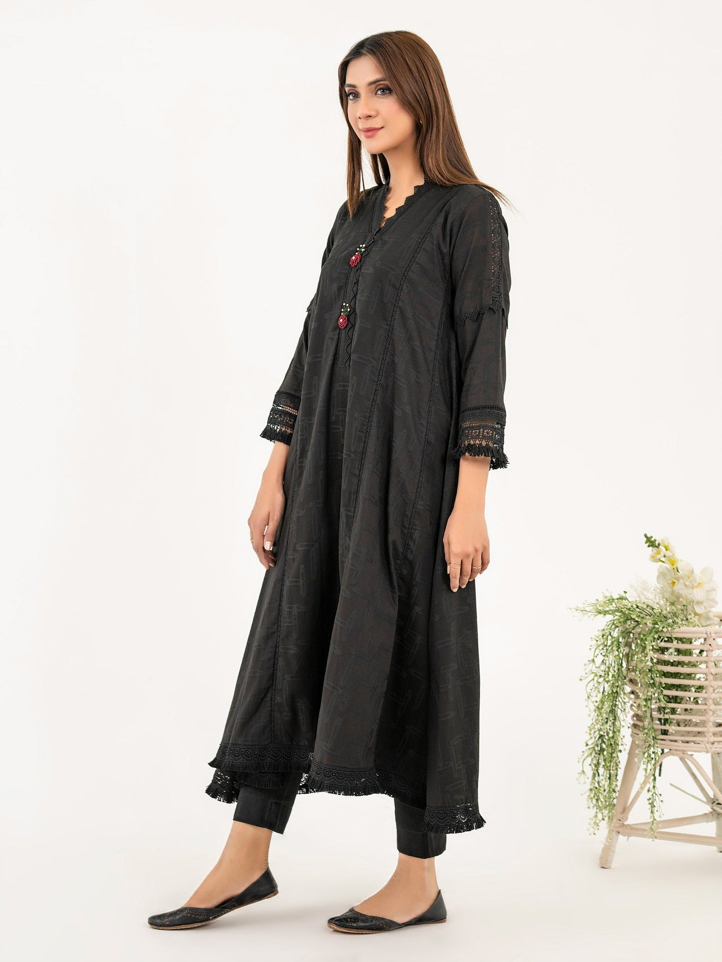 Jacquard Shirt-Embroidered (Pret)