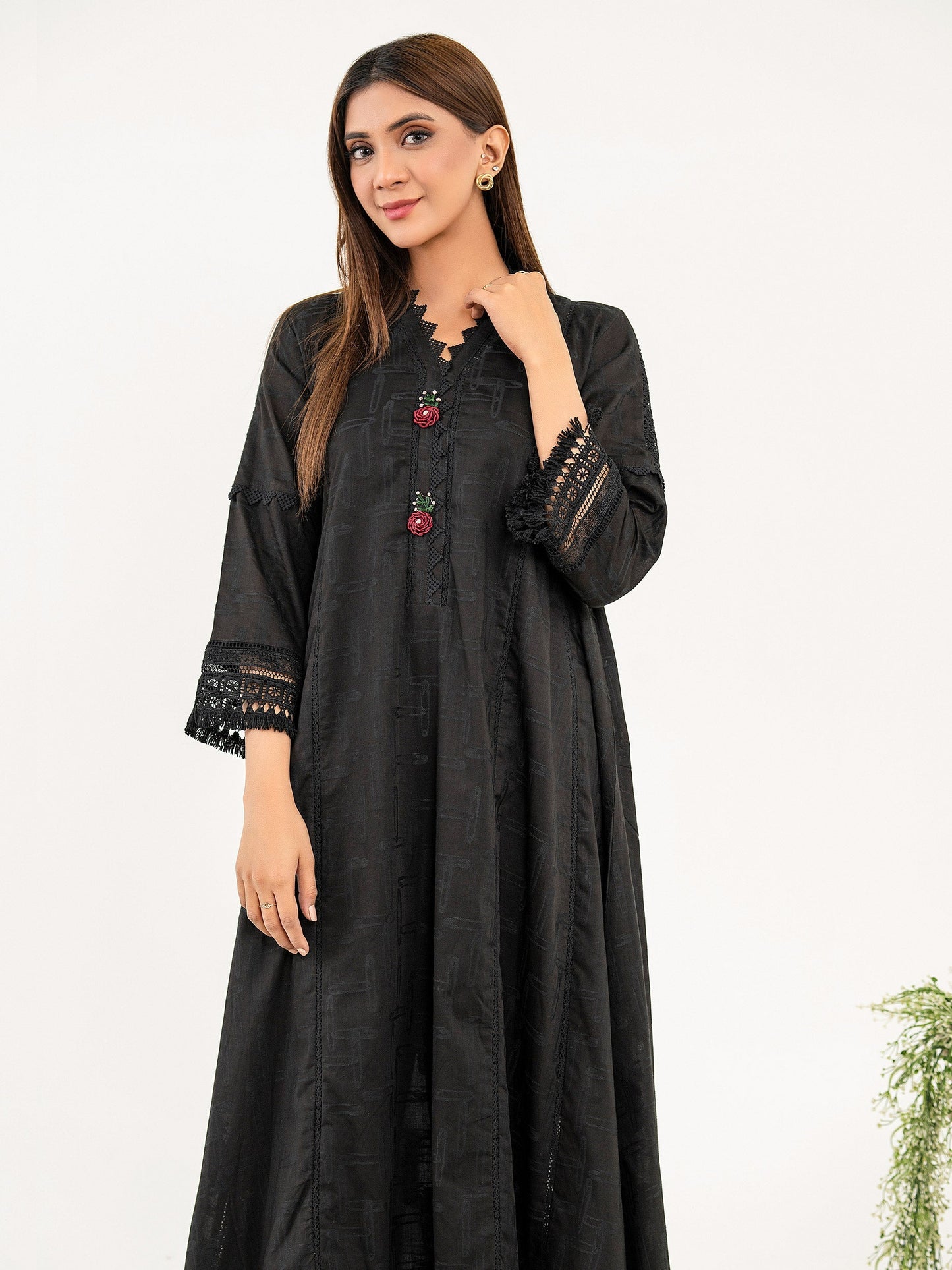 Jacquard Shirt-Embroidered (Pret)