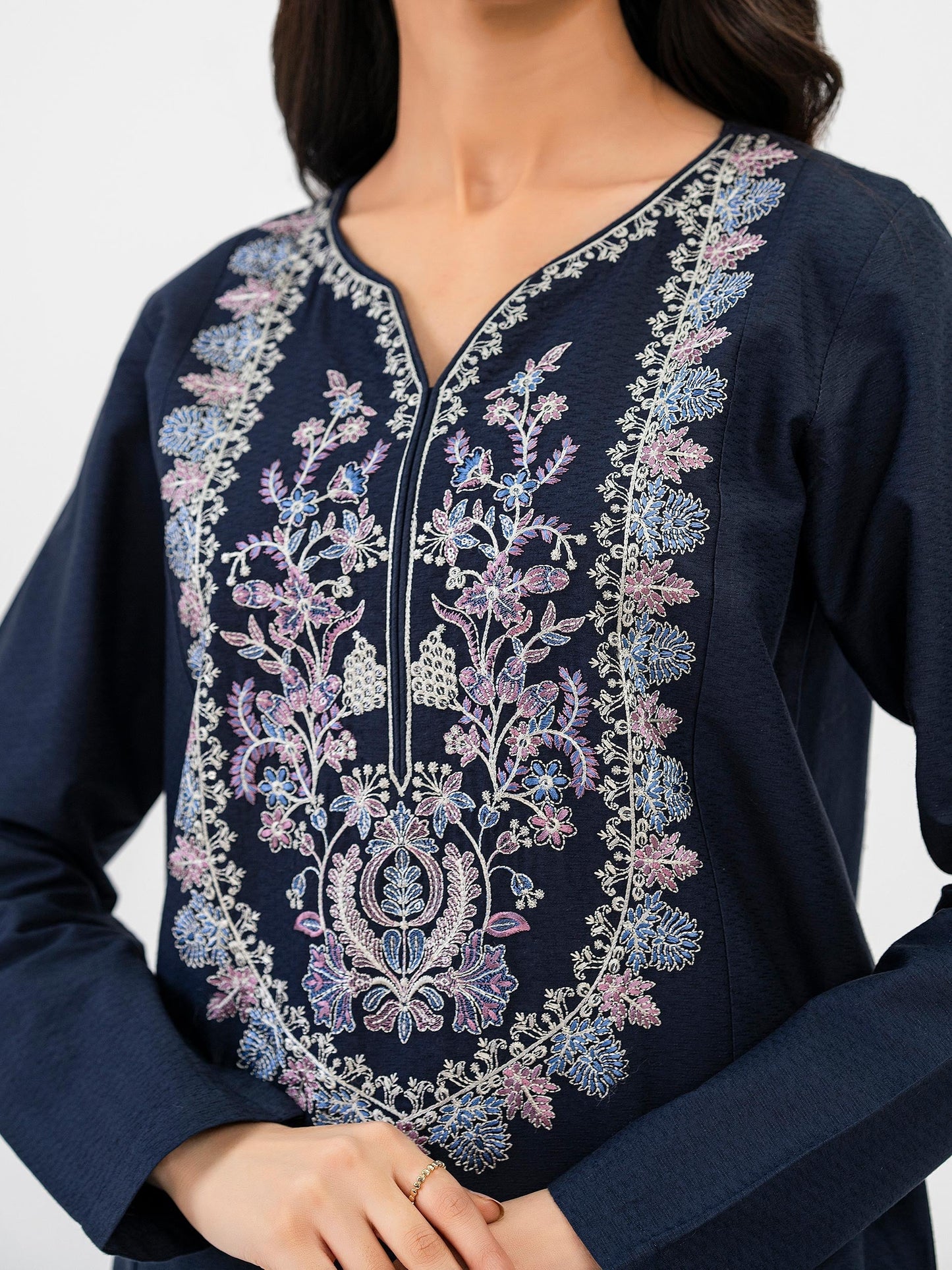 Jacquard Shirt-Embroidered (Pret)