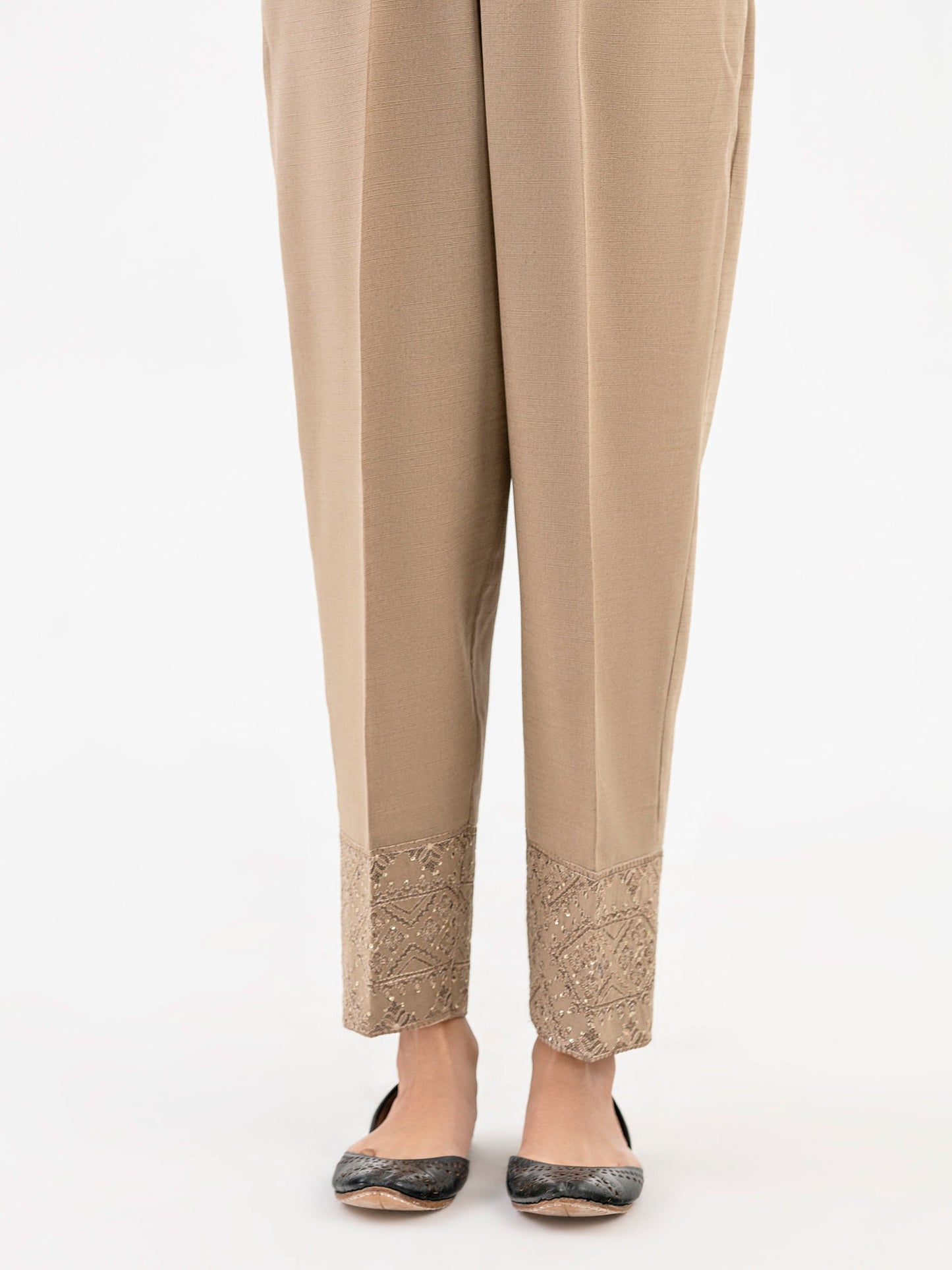 Embroidered Khaddar Trouser (Pret)