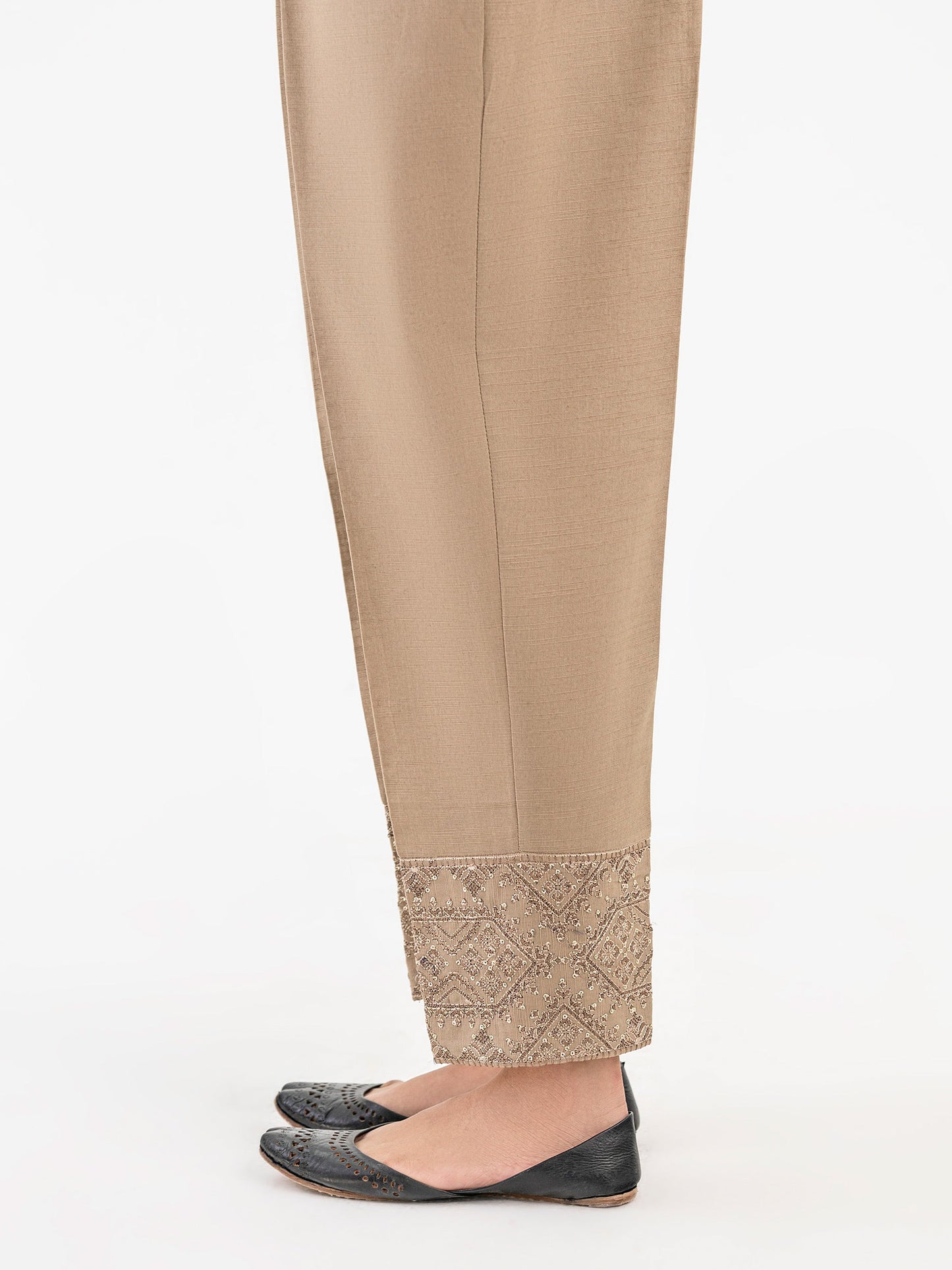Embroidered Khaddar Trouser (Pret)