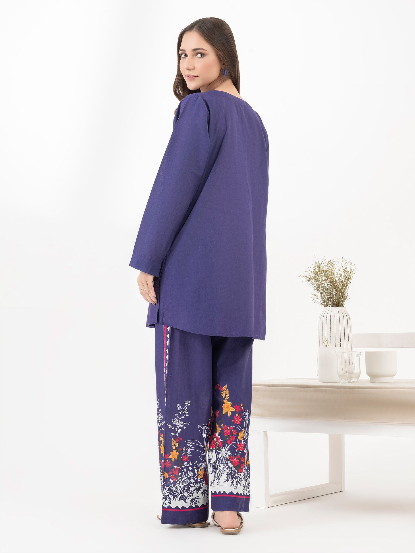 Lawn Co-Ord Set-Embroidered (Pret)
