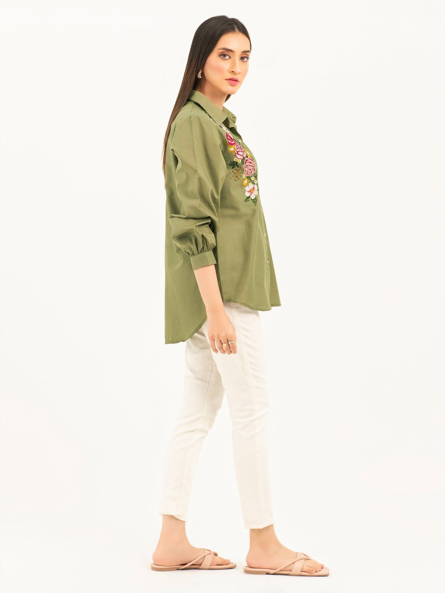 Embroidered Cambric Top