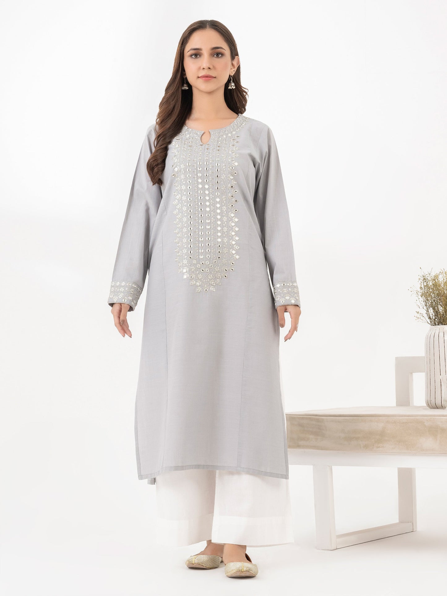 Lawn Shirt-Embroidered (Pret)