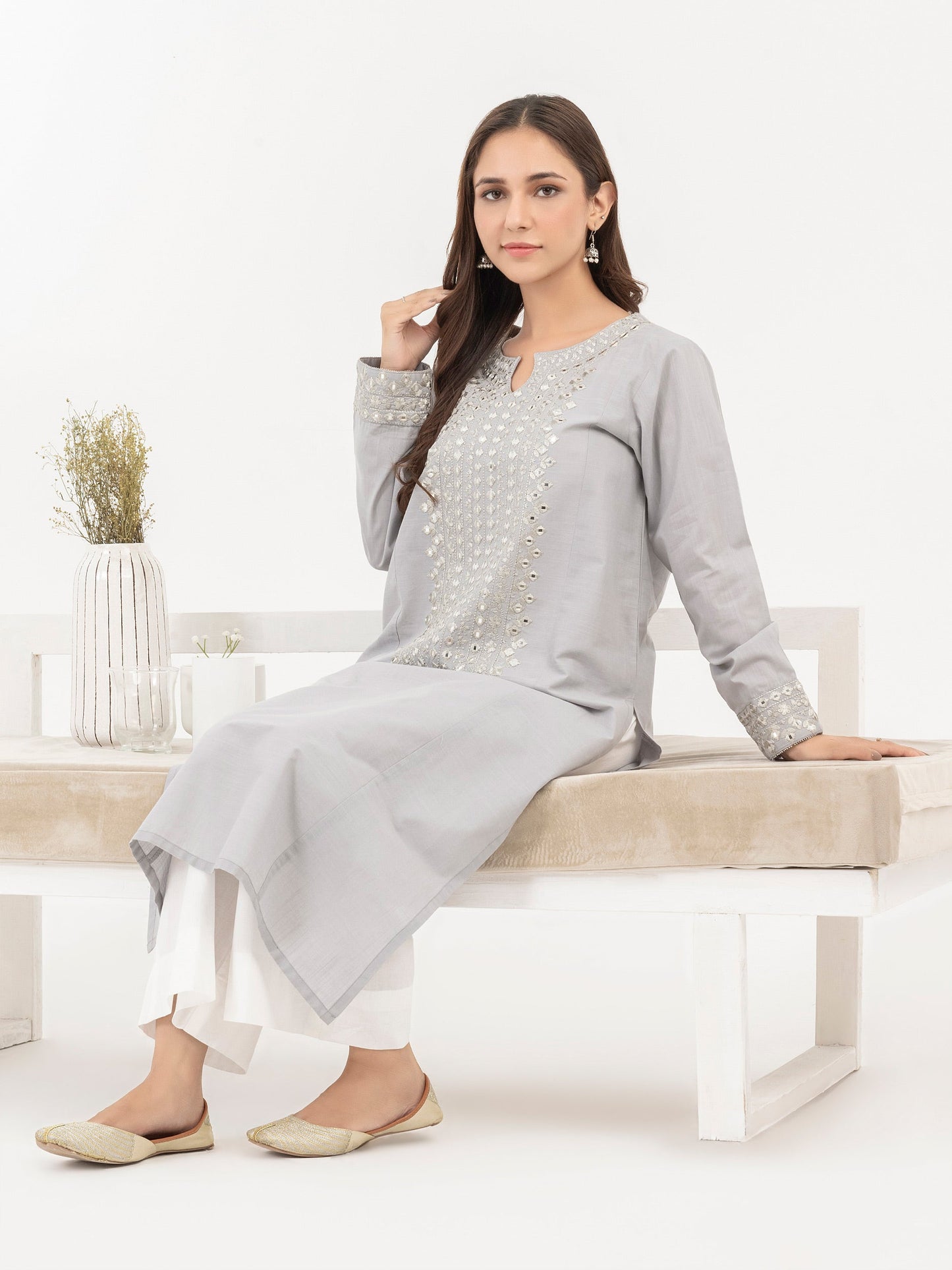 Lawn Shirt-Embroidered (Pret)