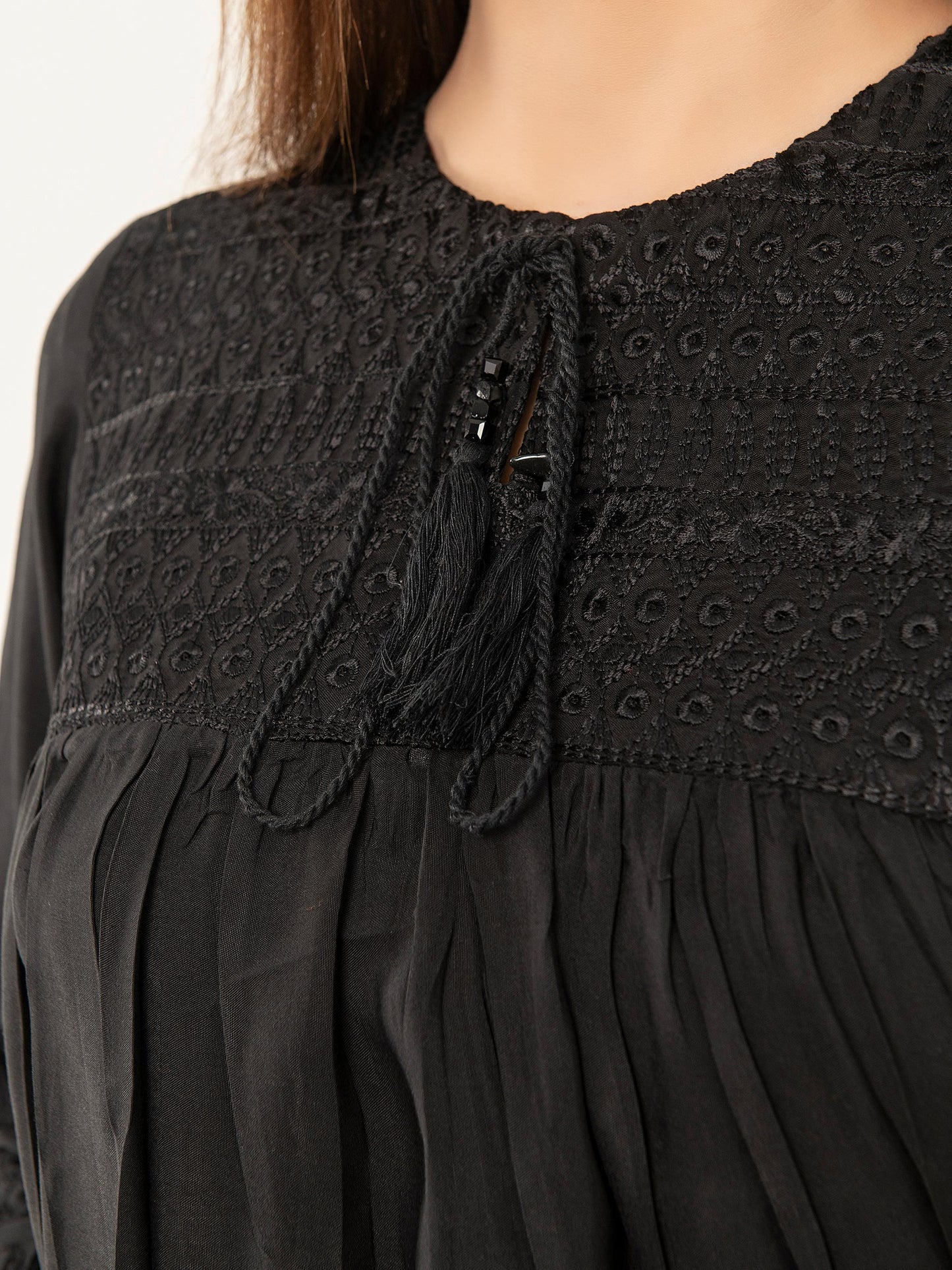 Linen Kurti-Embroidered (Pret)