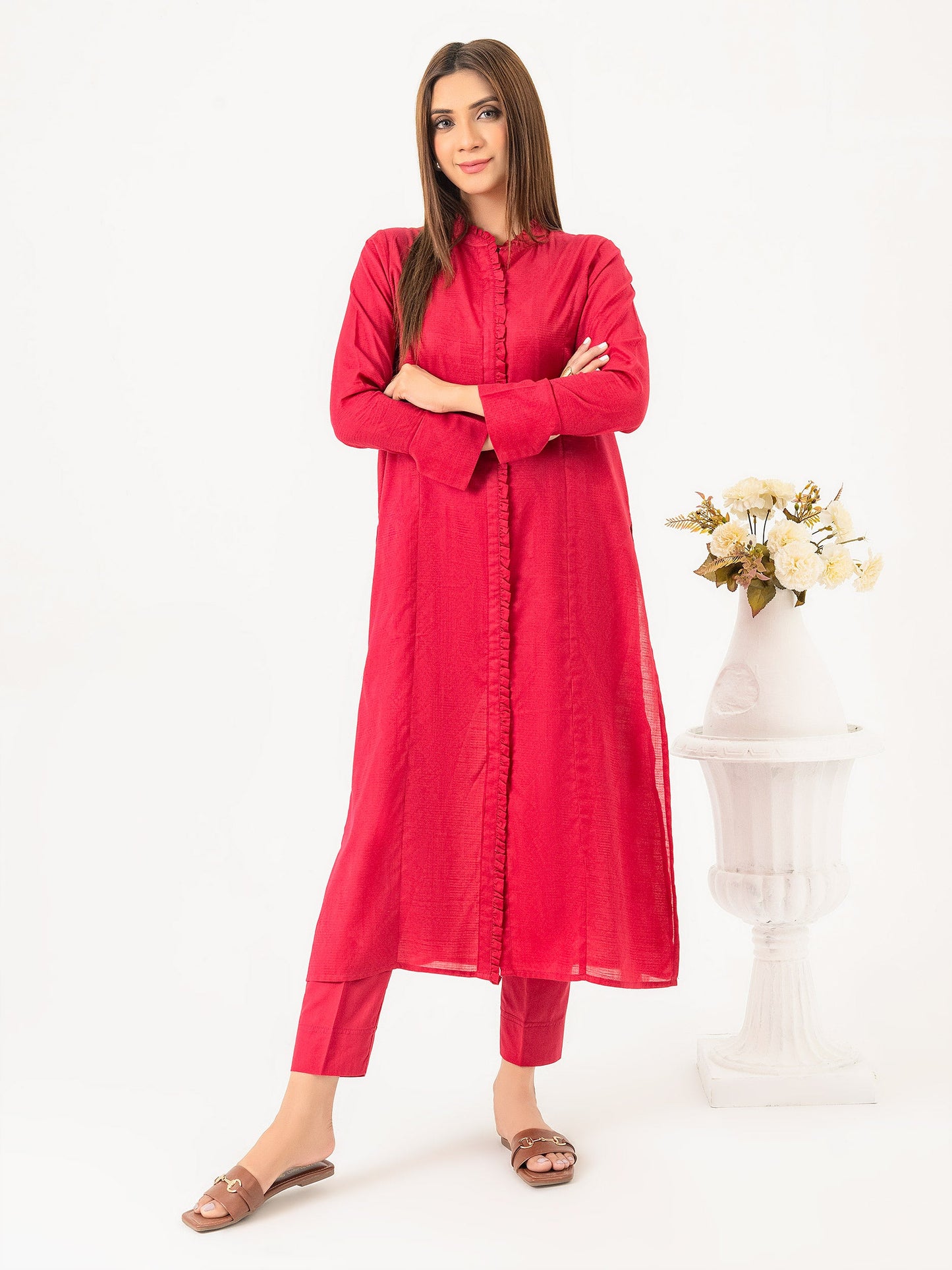 2 Piece Lawn Suit-Dyed (Pret)