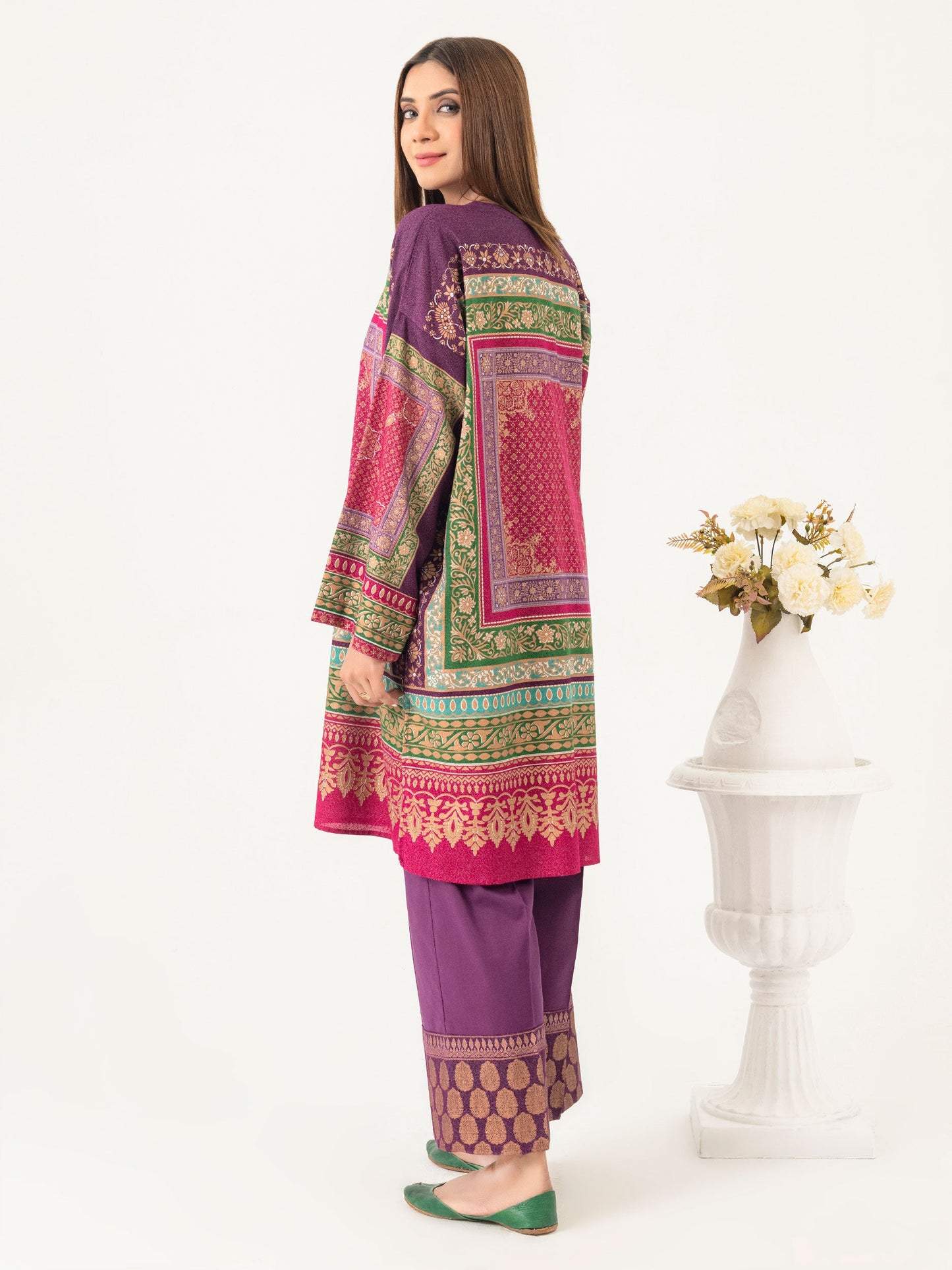 2 Piece Karandi Suit-Paste Print (Pret)